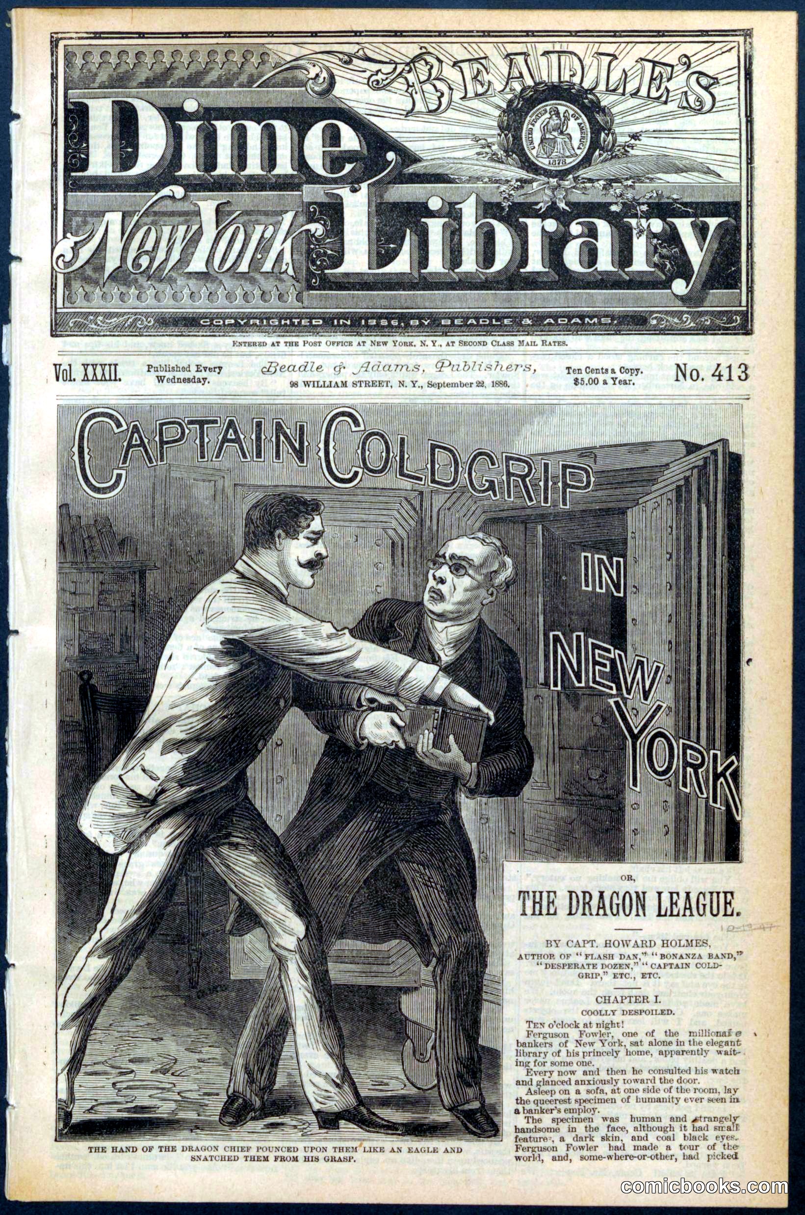 Beadle's New York Dime Library, No. 413