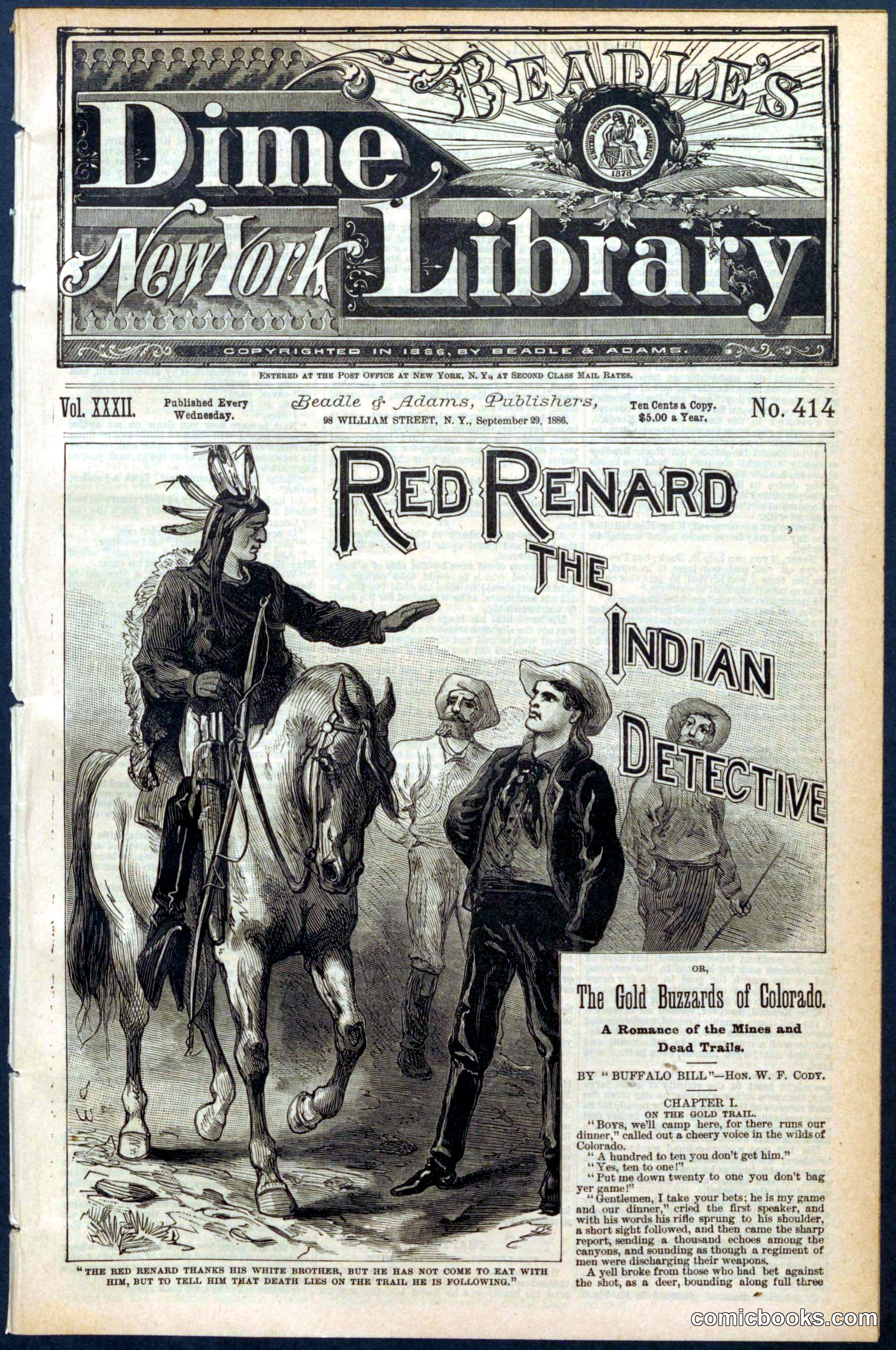 Beadle's New York Dime Library No. 414