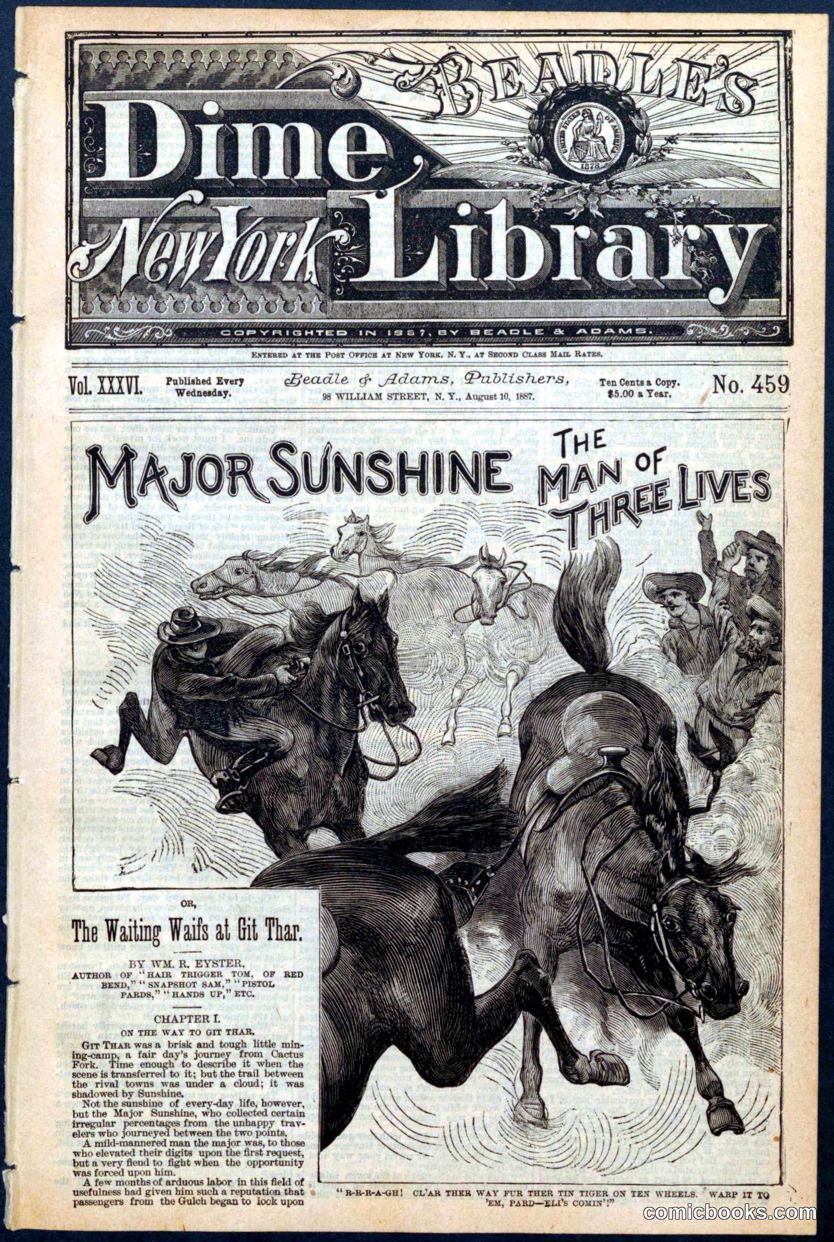 Beadle's New York Dime Library, No. 459