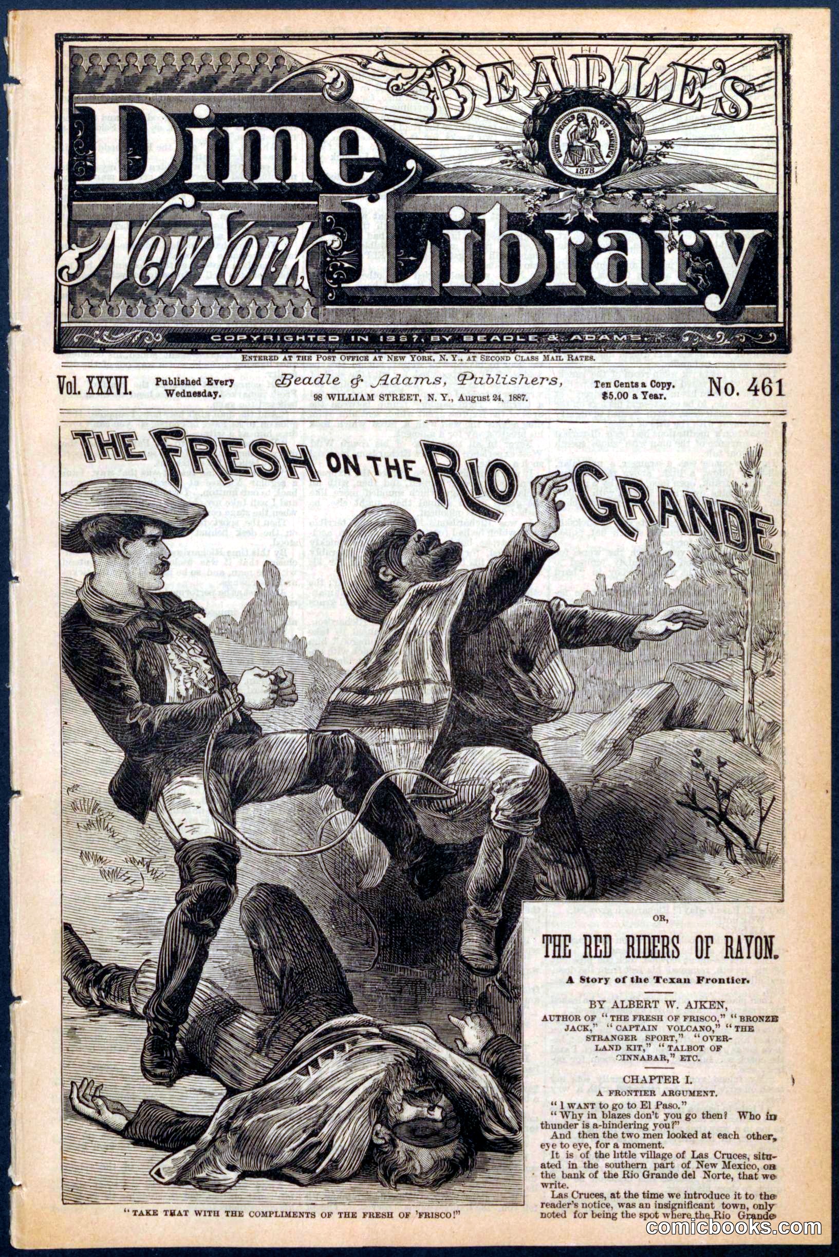 Beadle's New York Dime Library No. 461