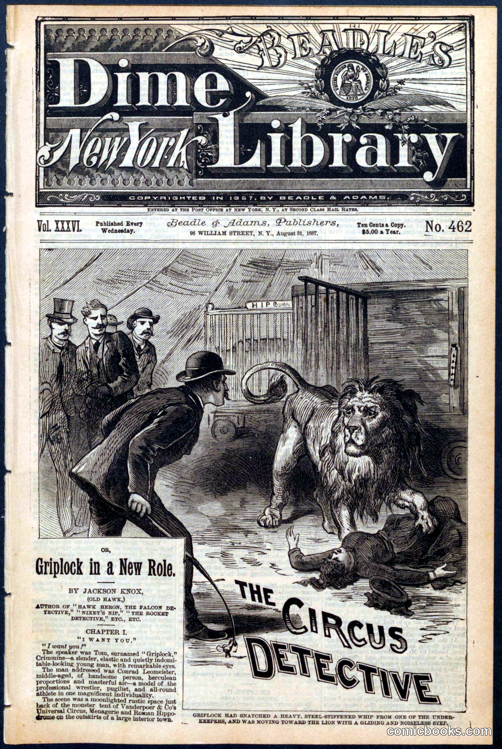 Beadle's New York Dime Library, No. 462
