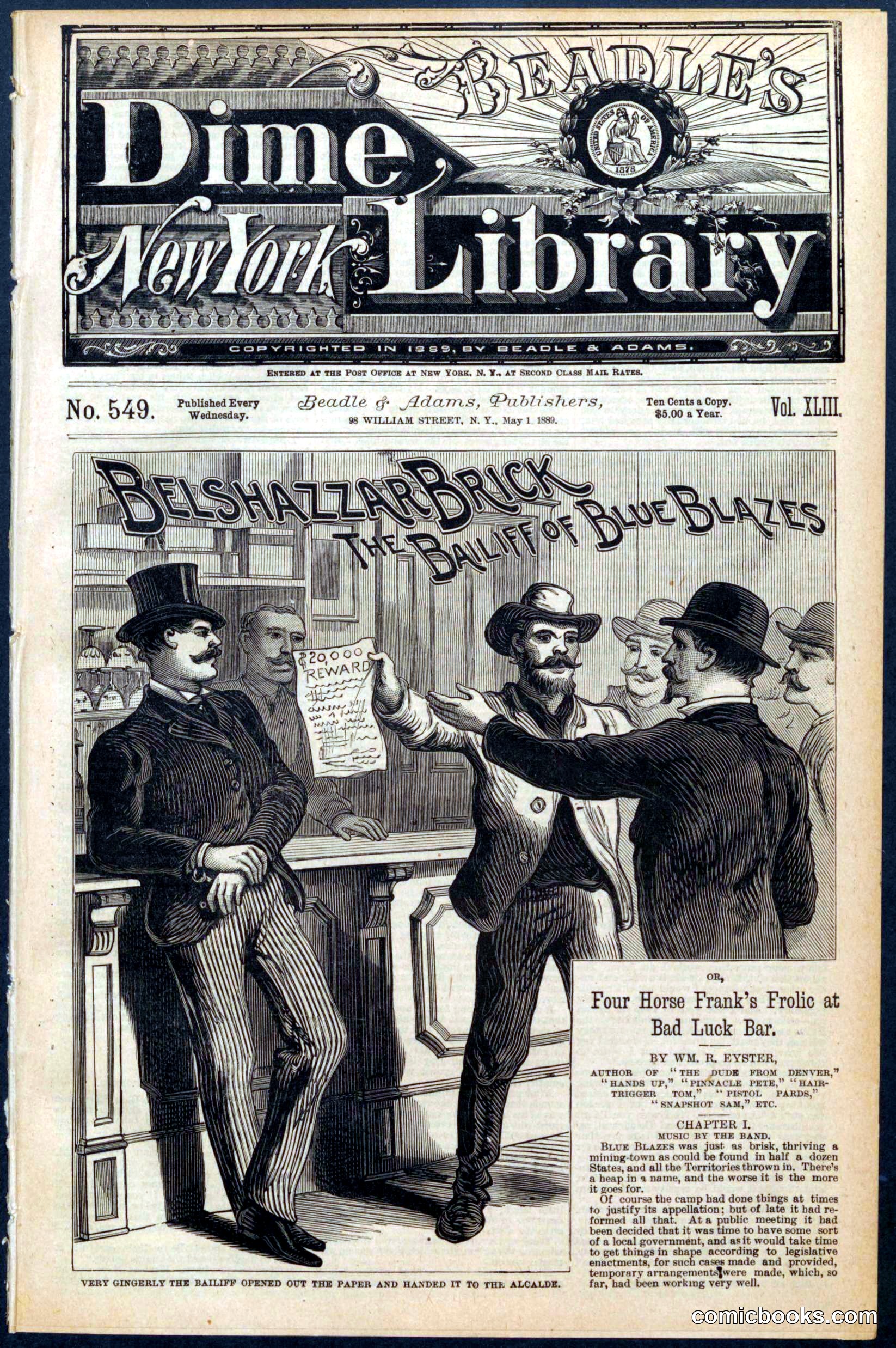 Beadle's Dime Library No. 549