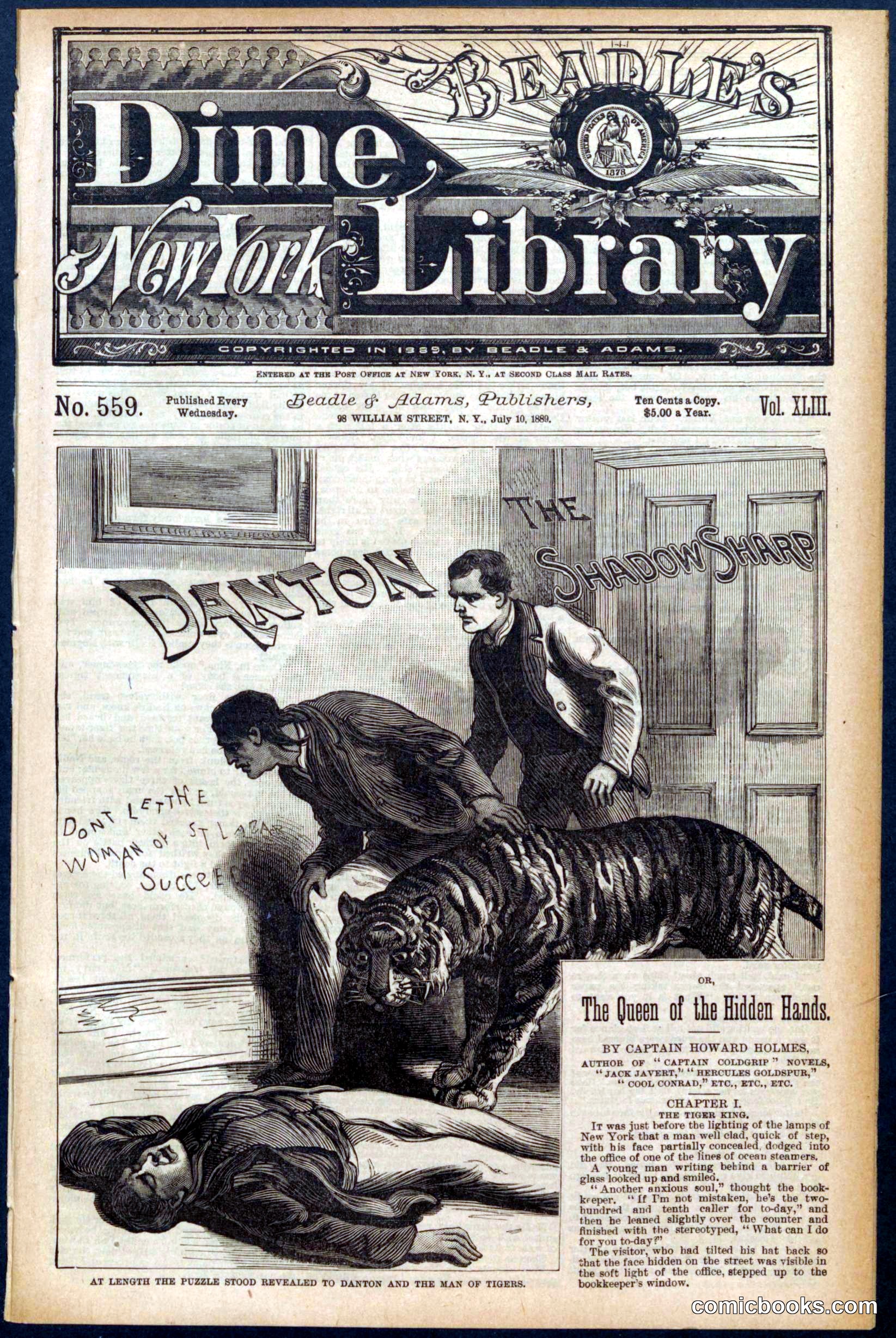 Beadle's New York Dime Library No. 559