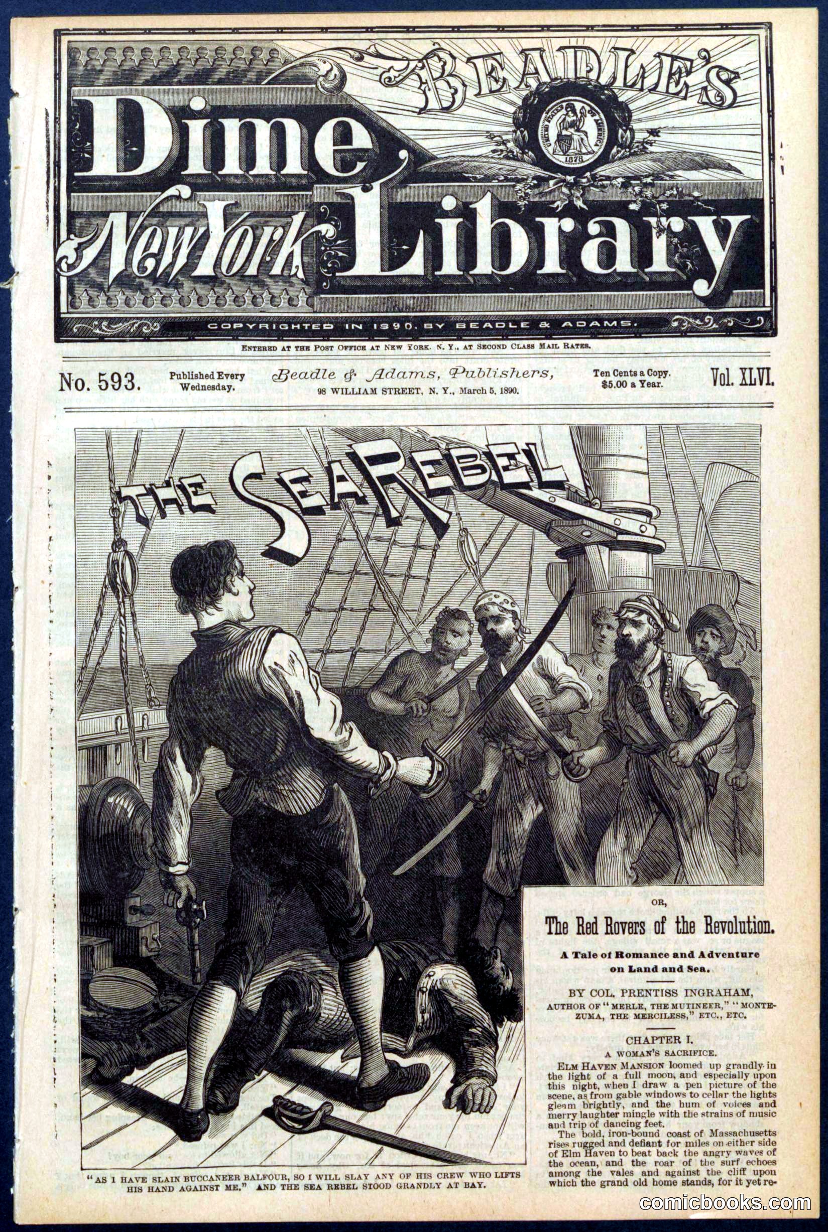 Beadle's Dime Library No. 593