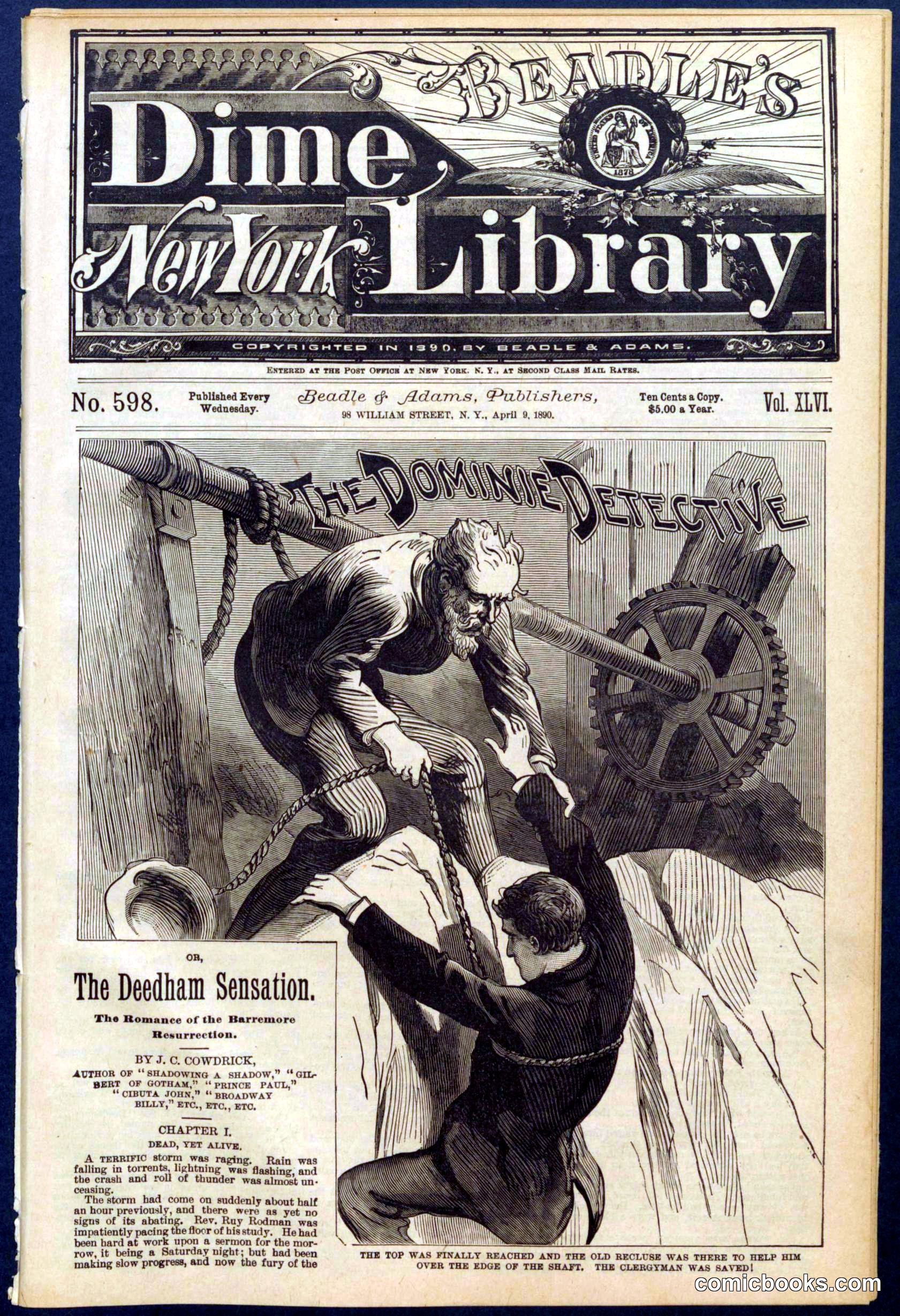Beadle's New York Dime Library, No. 598