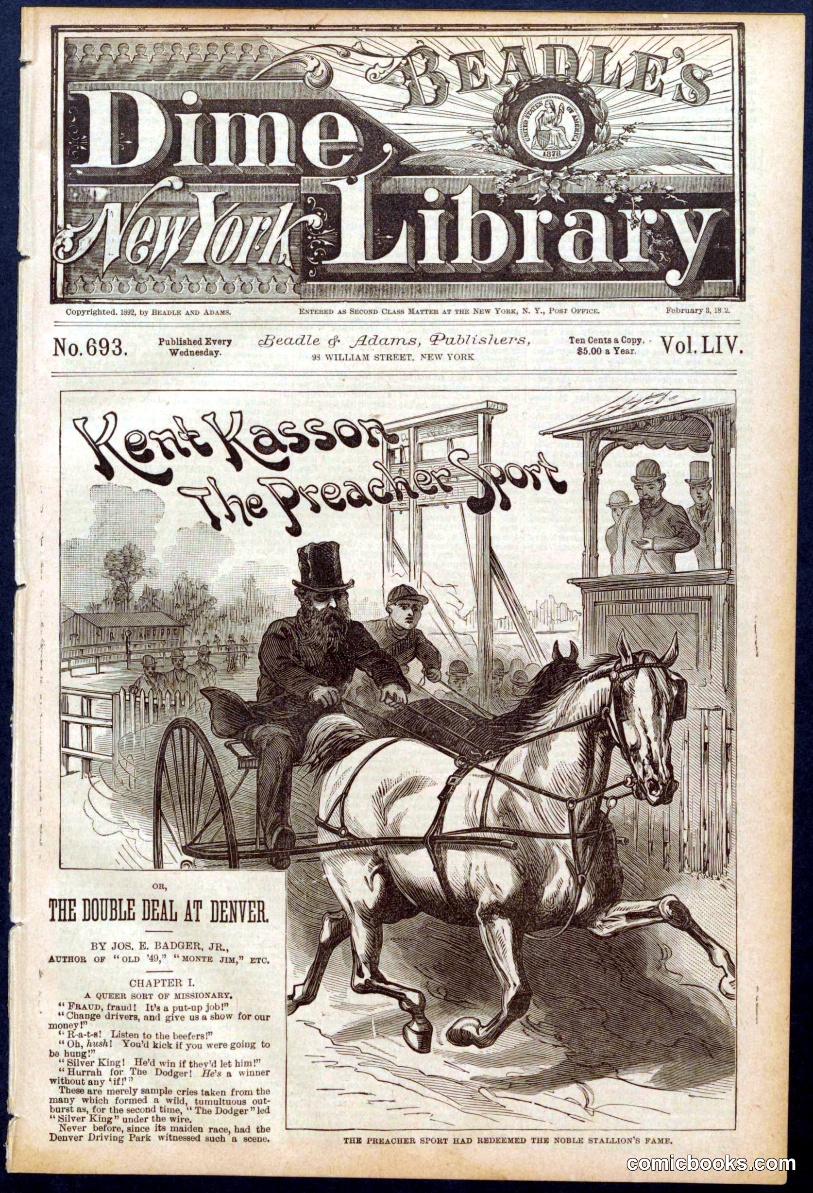 Beadle's Dime Library No. 693