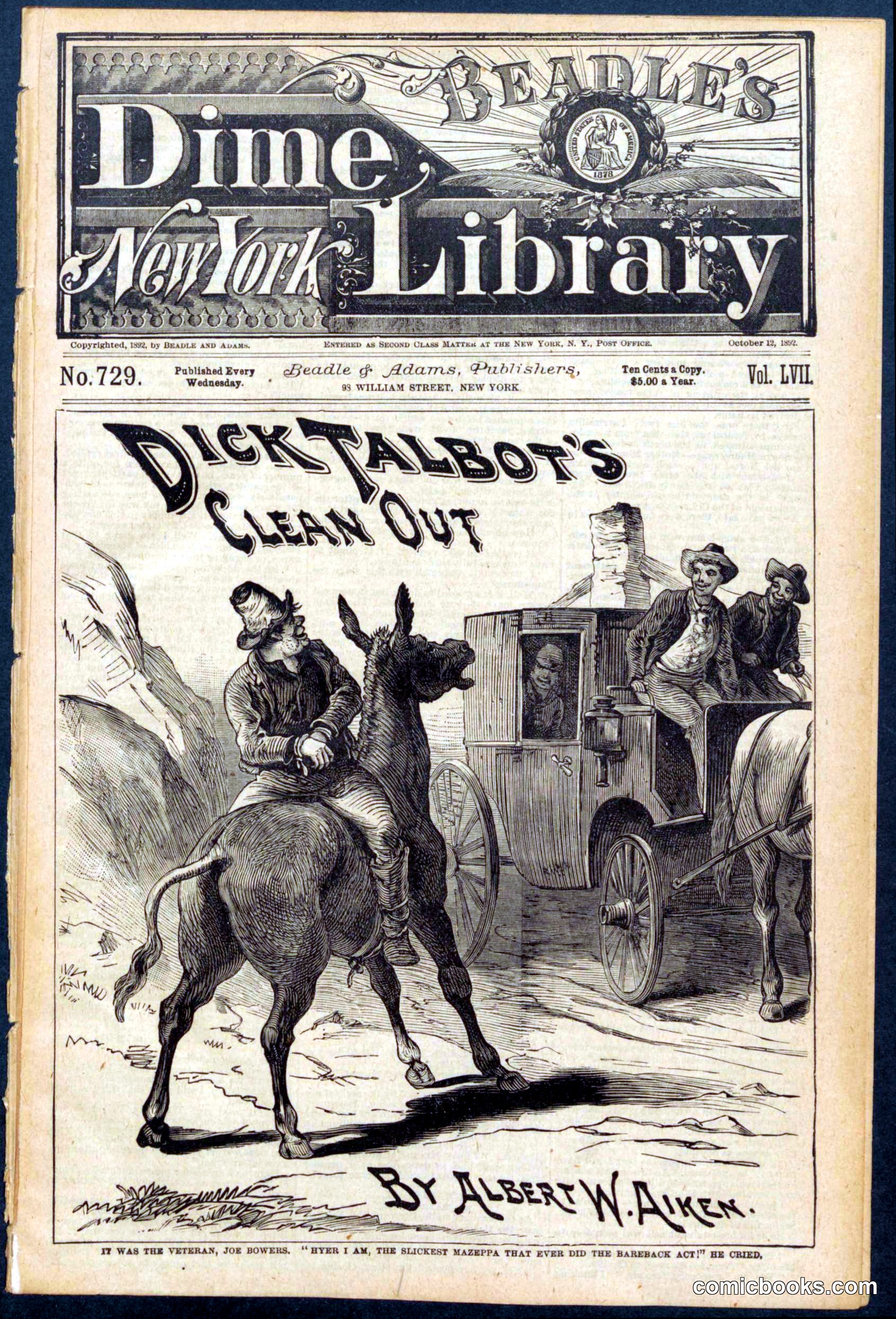 Beadle's Dime Library No. 729