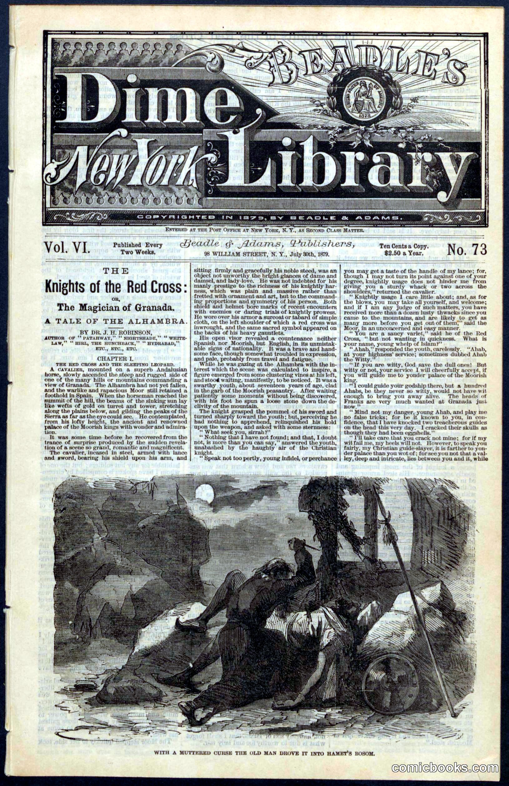 Beadle's New York Dime Library, Vol. VI, No. 73