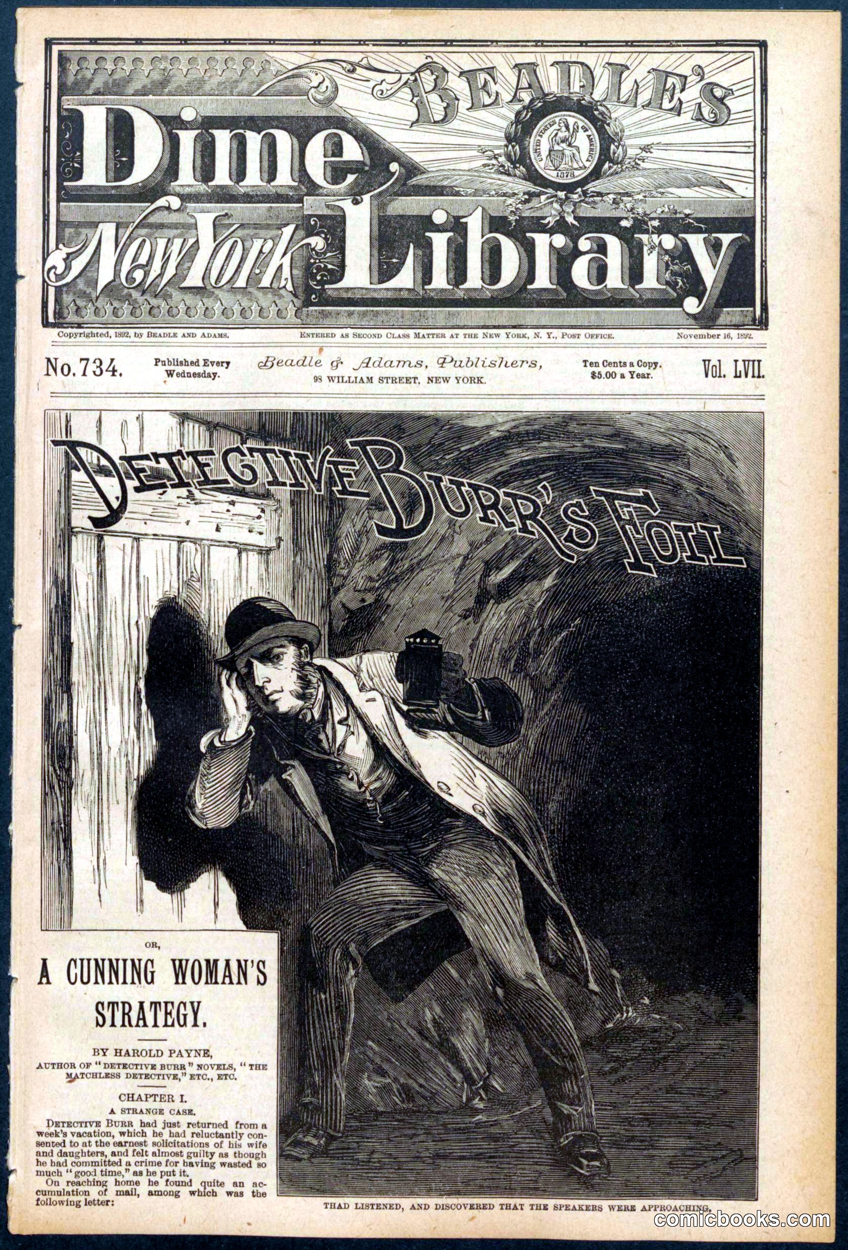 Beadle's Dime Library, No. 734