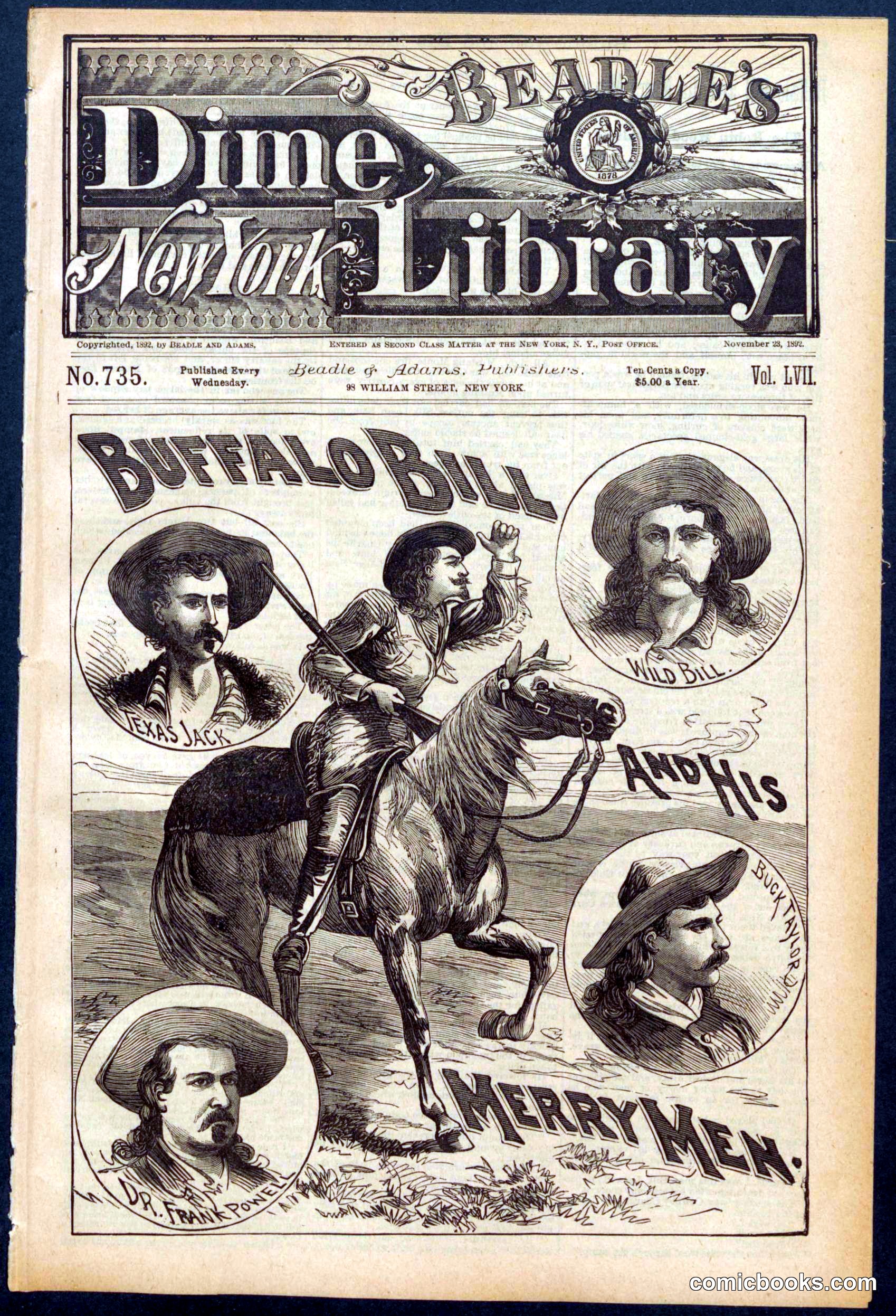 Beadle's Dime Library No. 735: Buffalo Bill