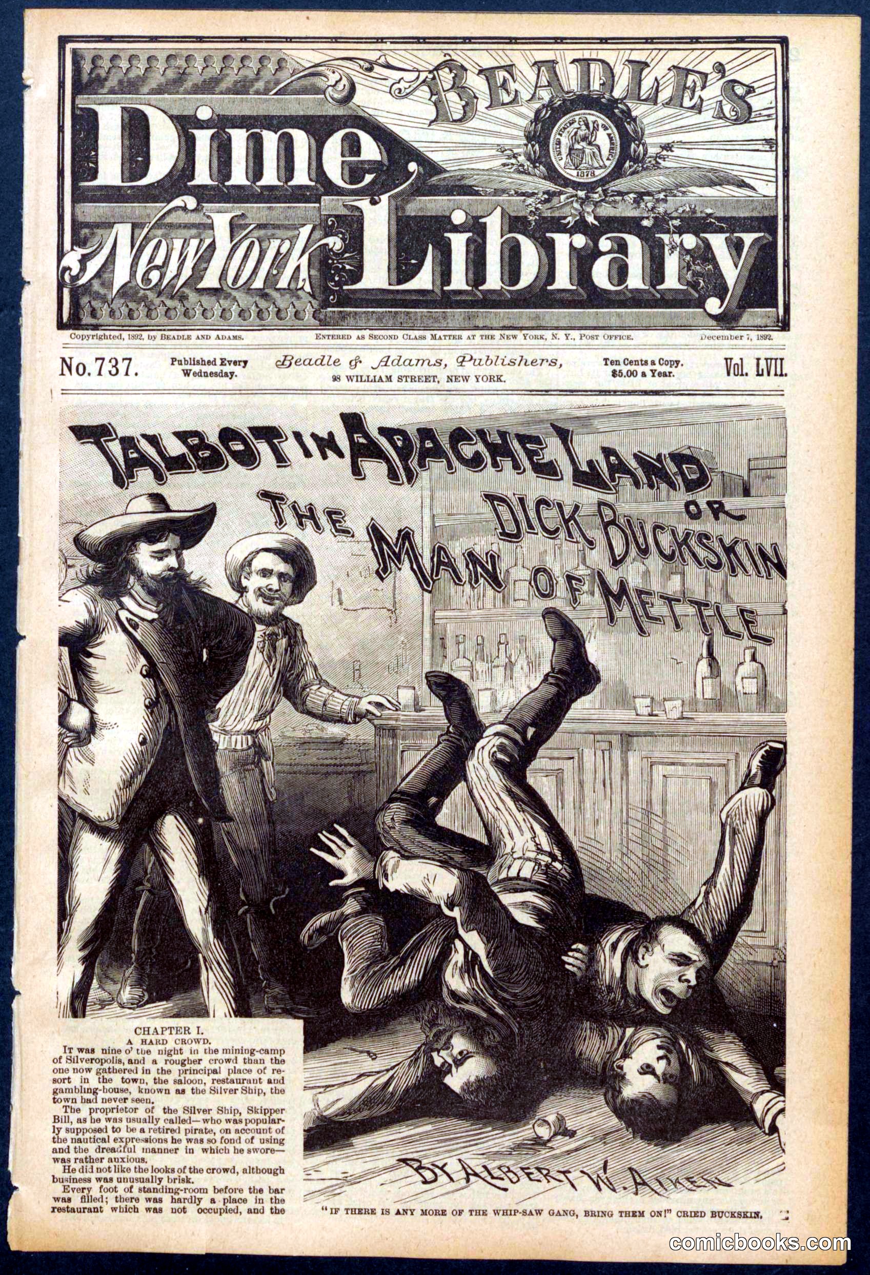 Beadle's Dime Library No. 737