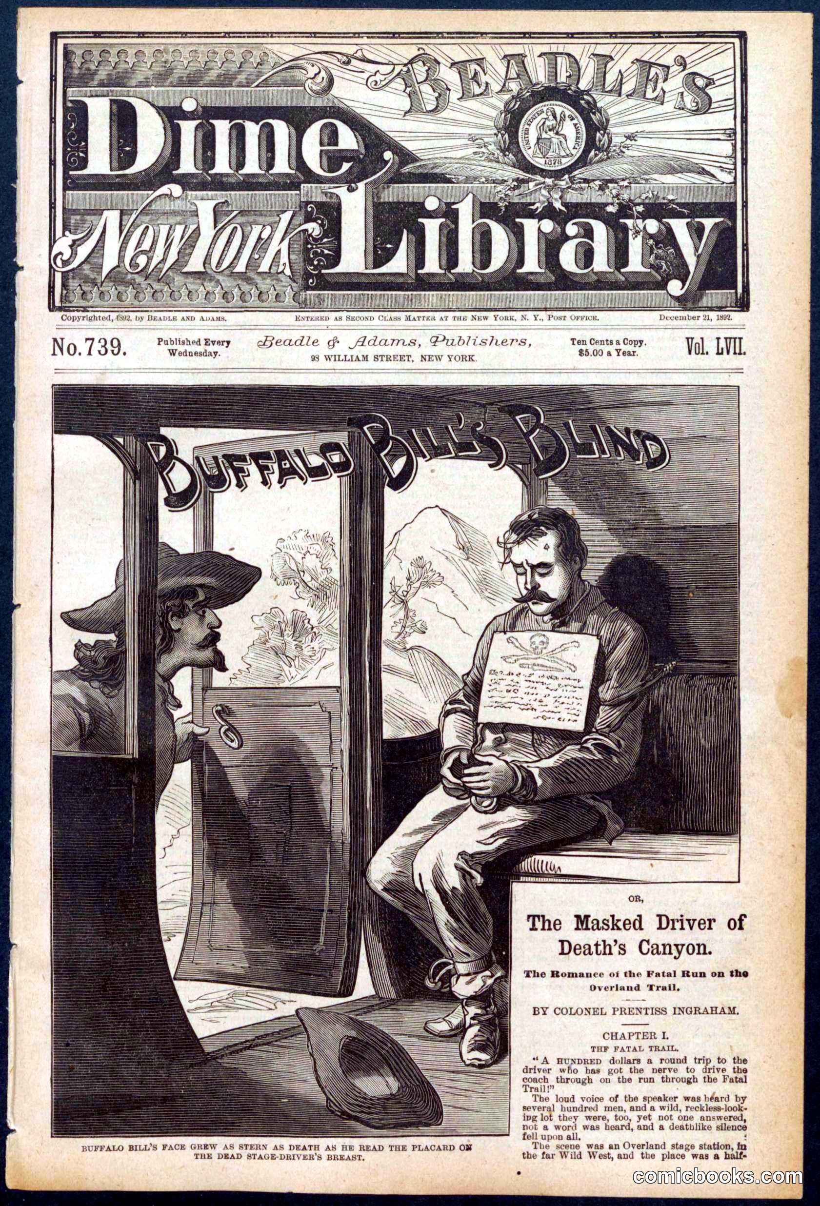 Beadle's Dime Library No. 739