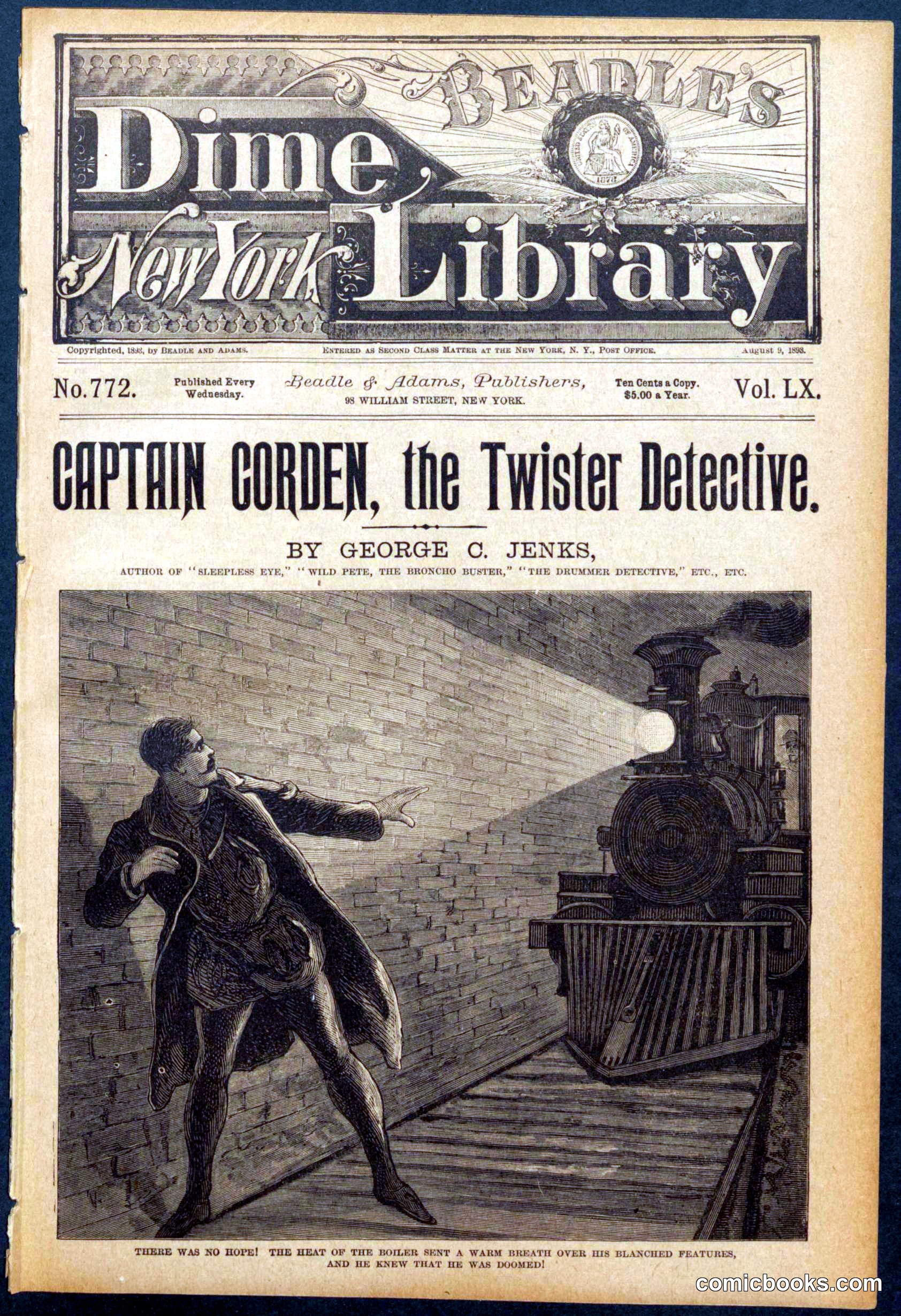 Beadle's Dime Library No. 772: Captain Corden, the Twister Detective