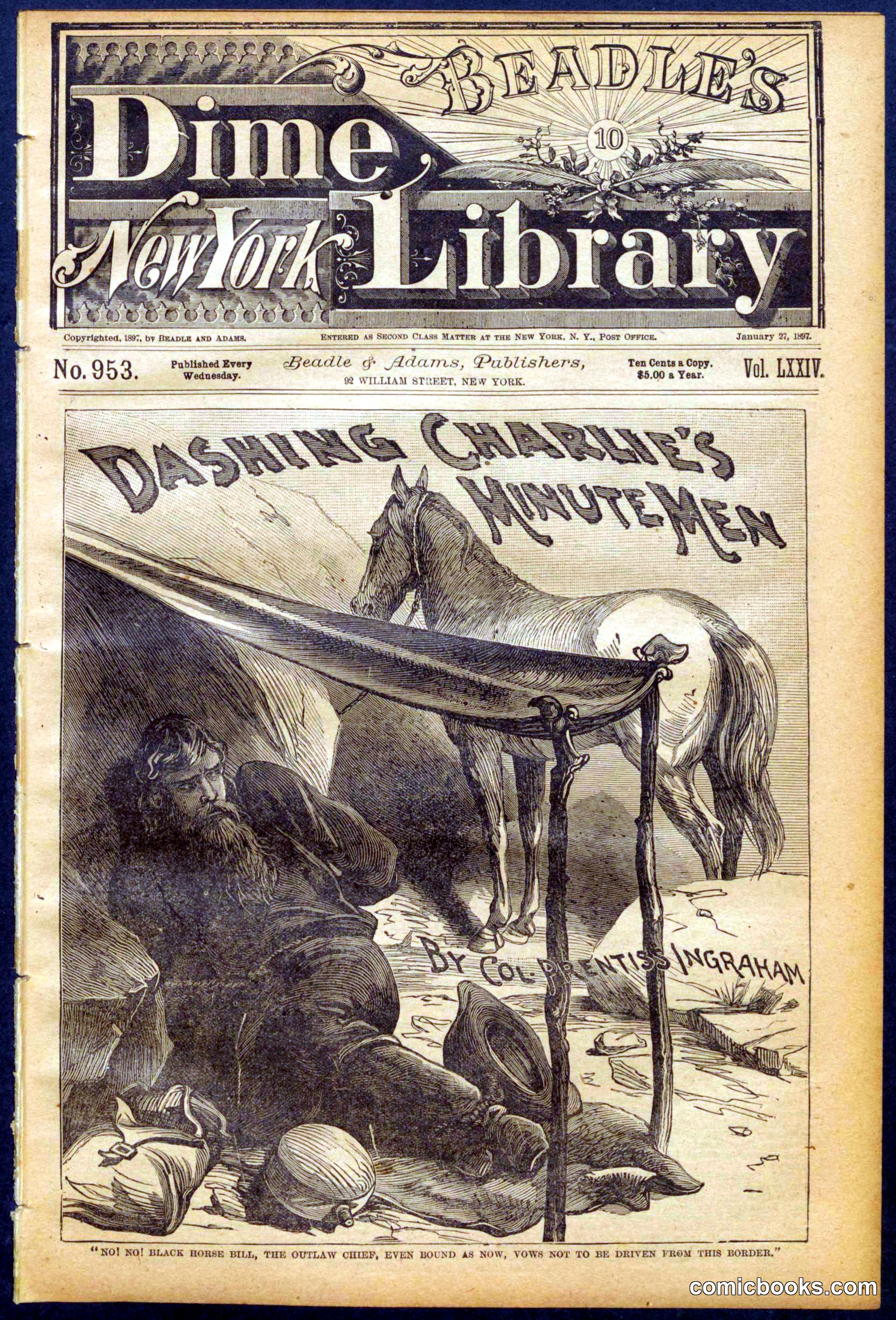 Beadle's Dime Library No. 953: 'Dashing Charlie's Minutemen'