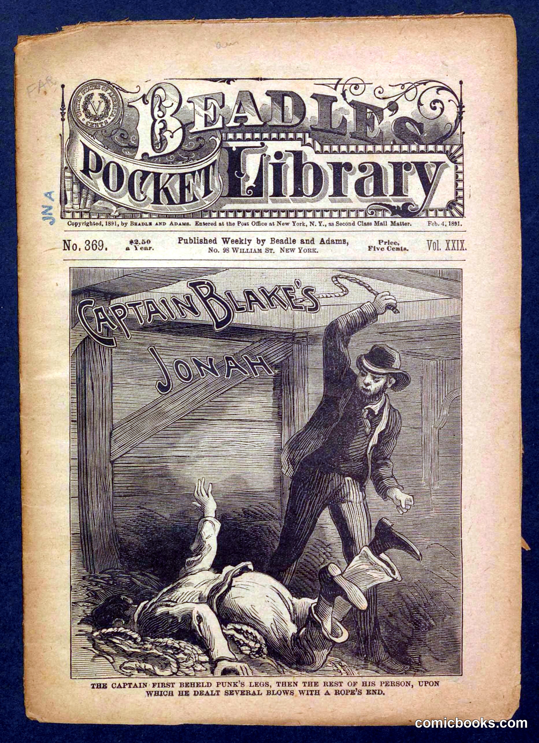 Beadle's Pocket Library No. 369: Captain Blake's Jonah