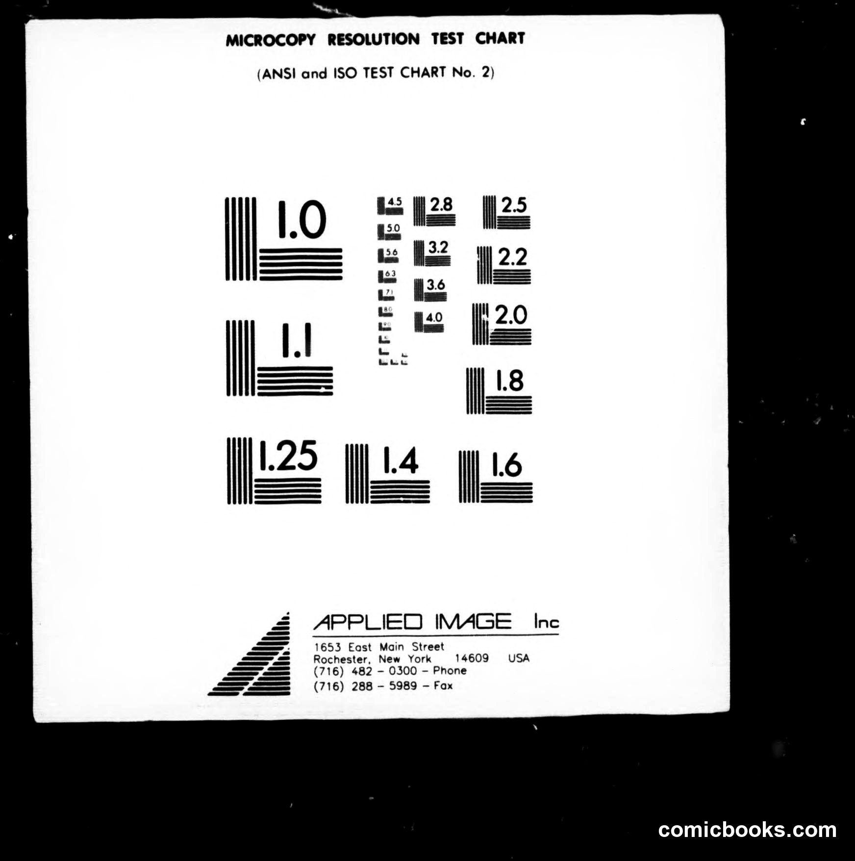 Microcopy Resolution Test Chart (ANSI and ISO Test Chart No. 2)