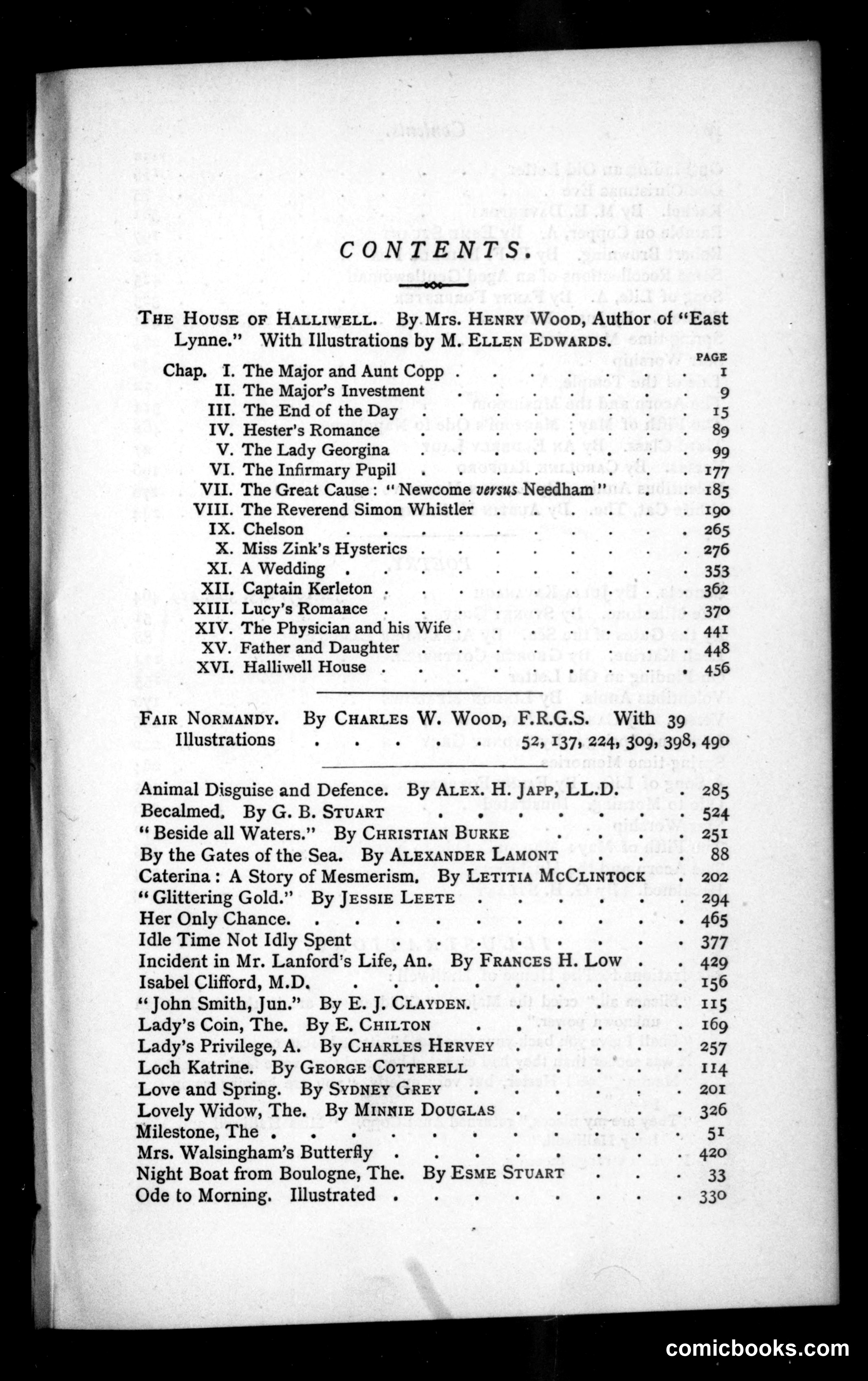 The Argosy, Vol. 49 (1890): Table of Contents