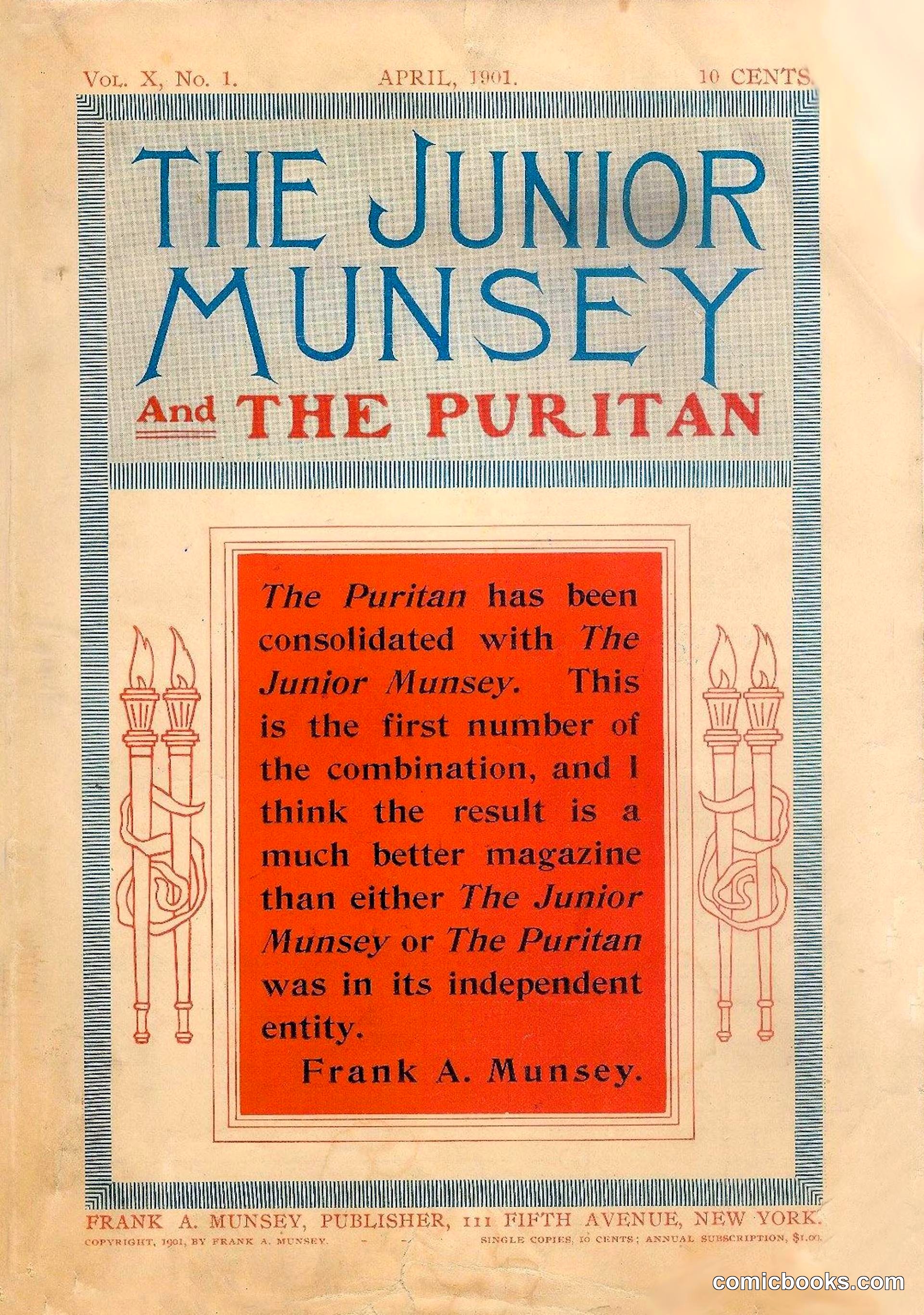 The Junior Munsey and The Puritan, Vol. X, No. 1