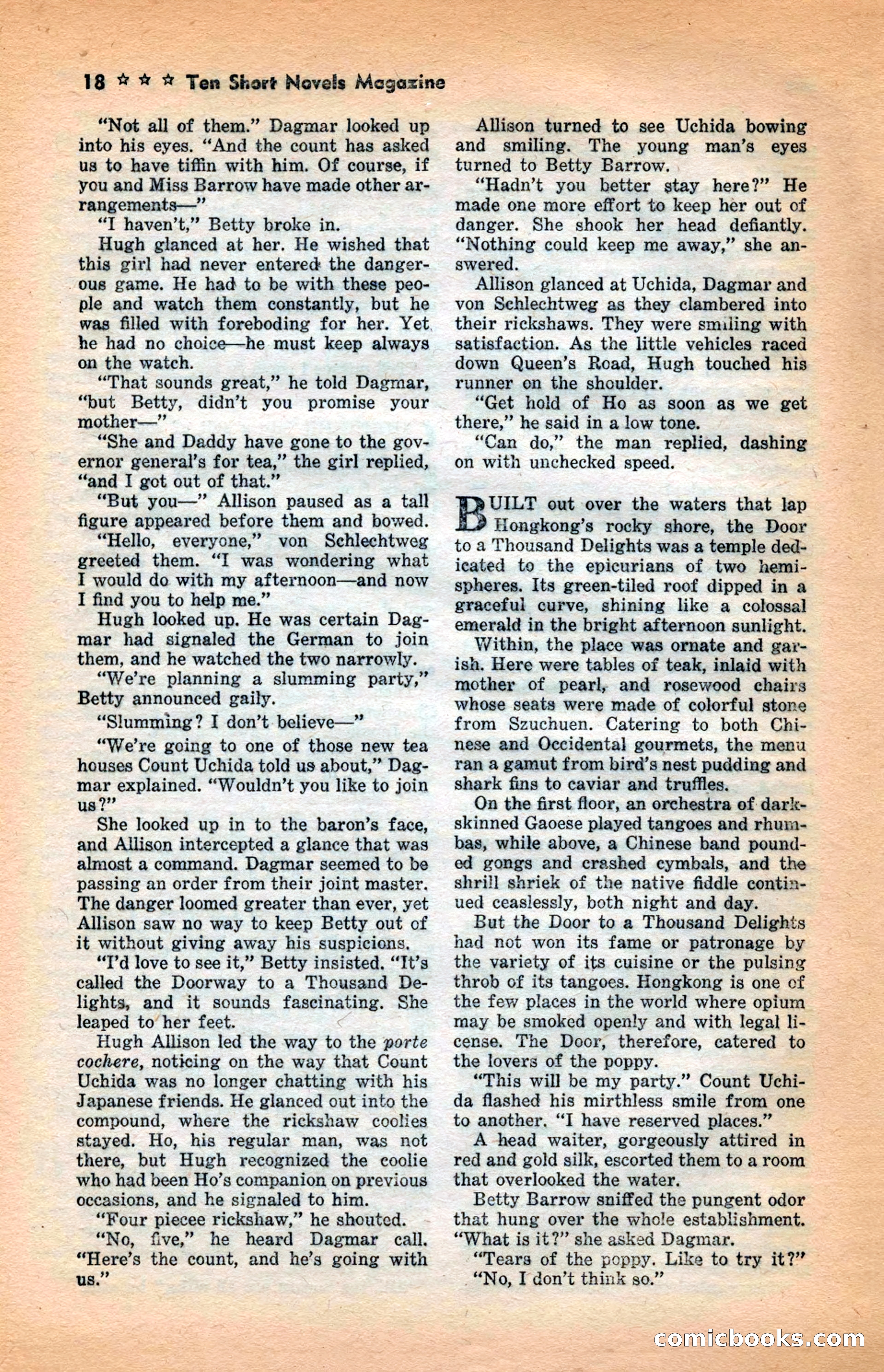 10 Short Novels Magazine — page 20: Pulp Fiction, 1938