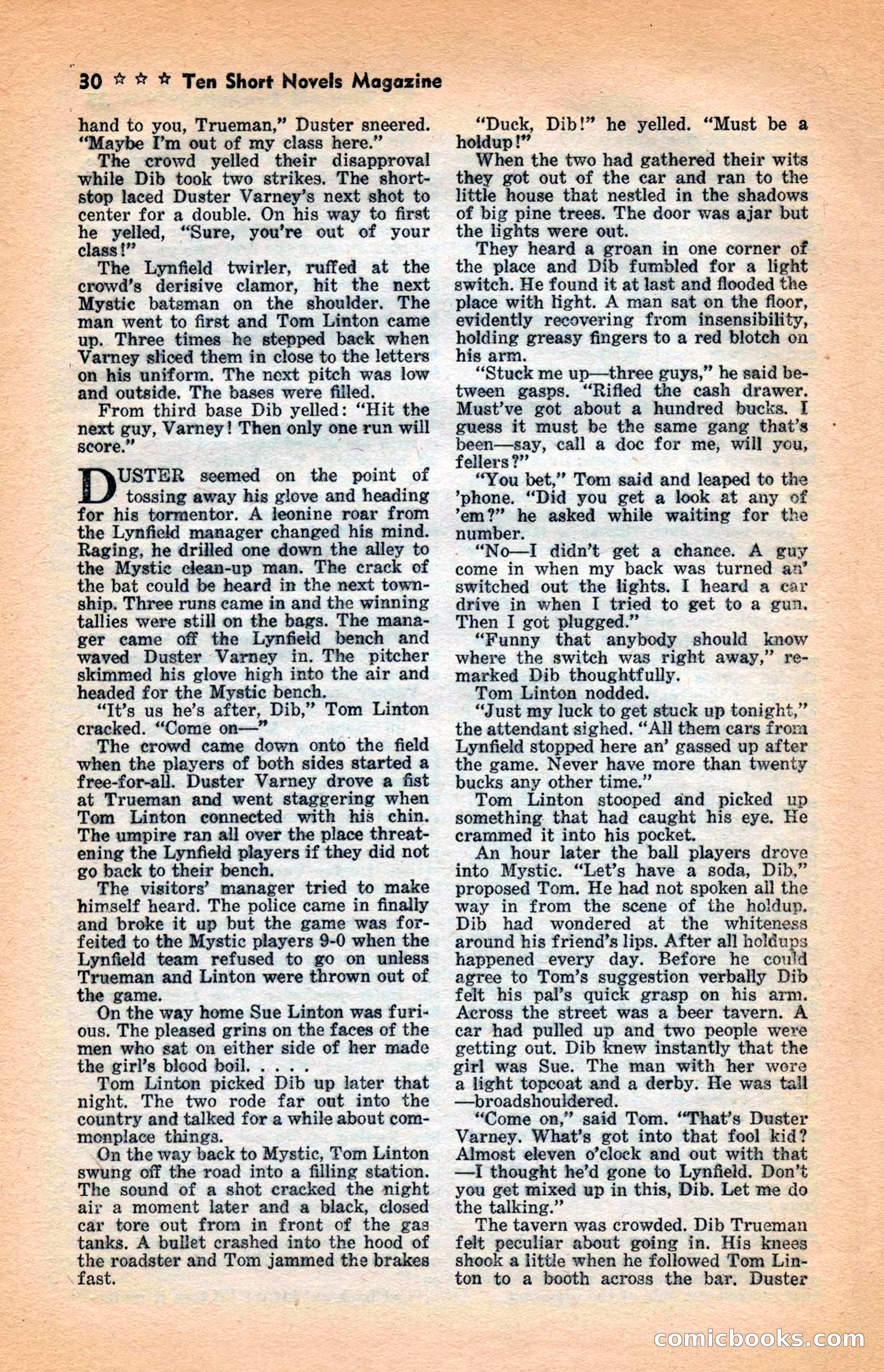 10 Short Novels Magazine — page 32: Pulp Fiction, 1938