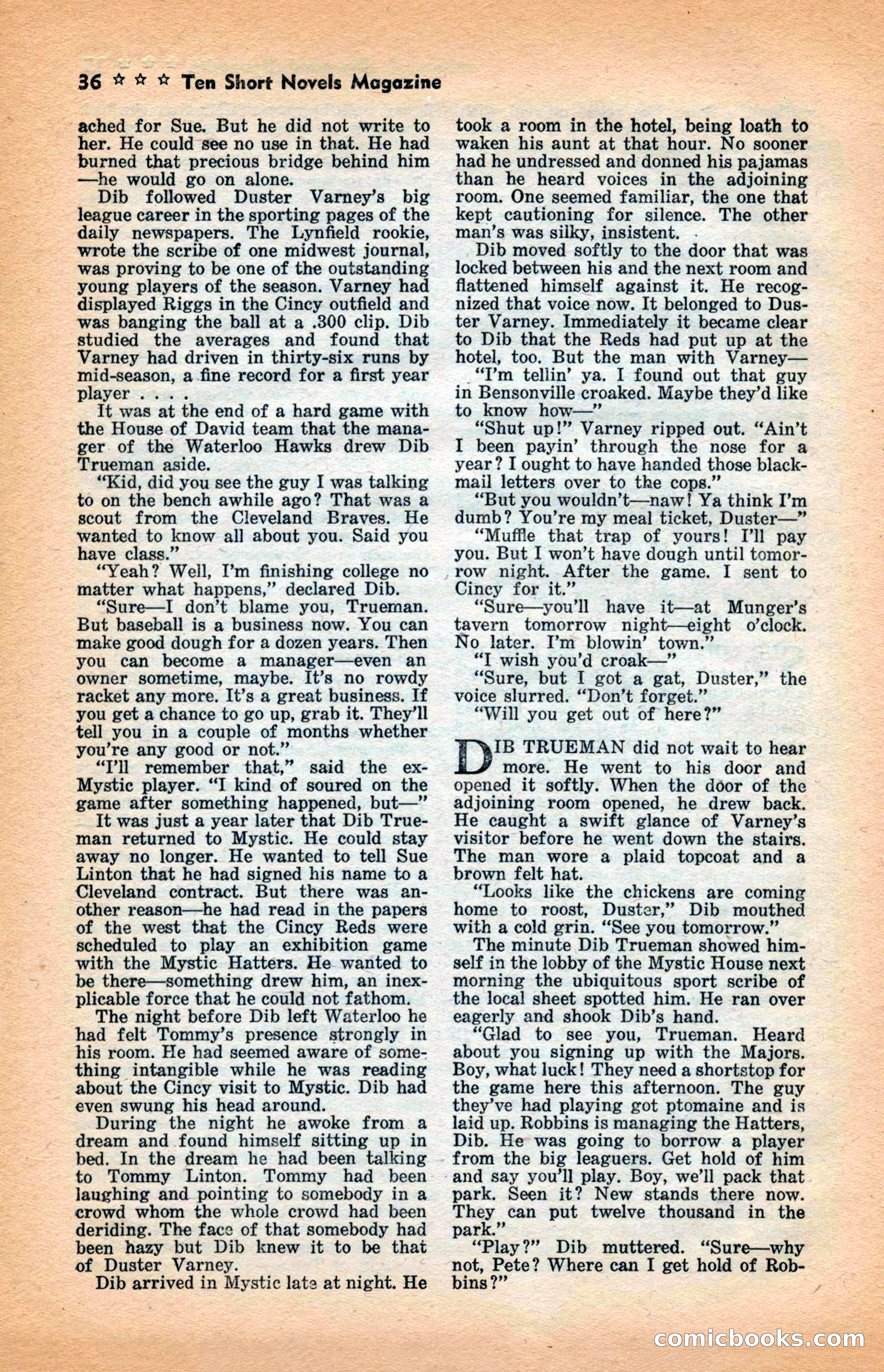 10 Short Novels Magazine — page 38: Pulp Fiction, 1938