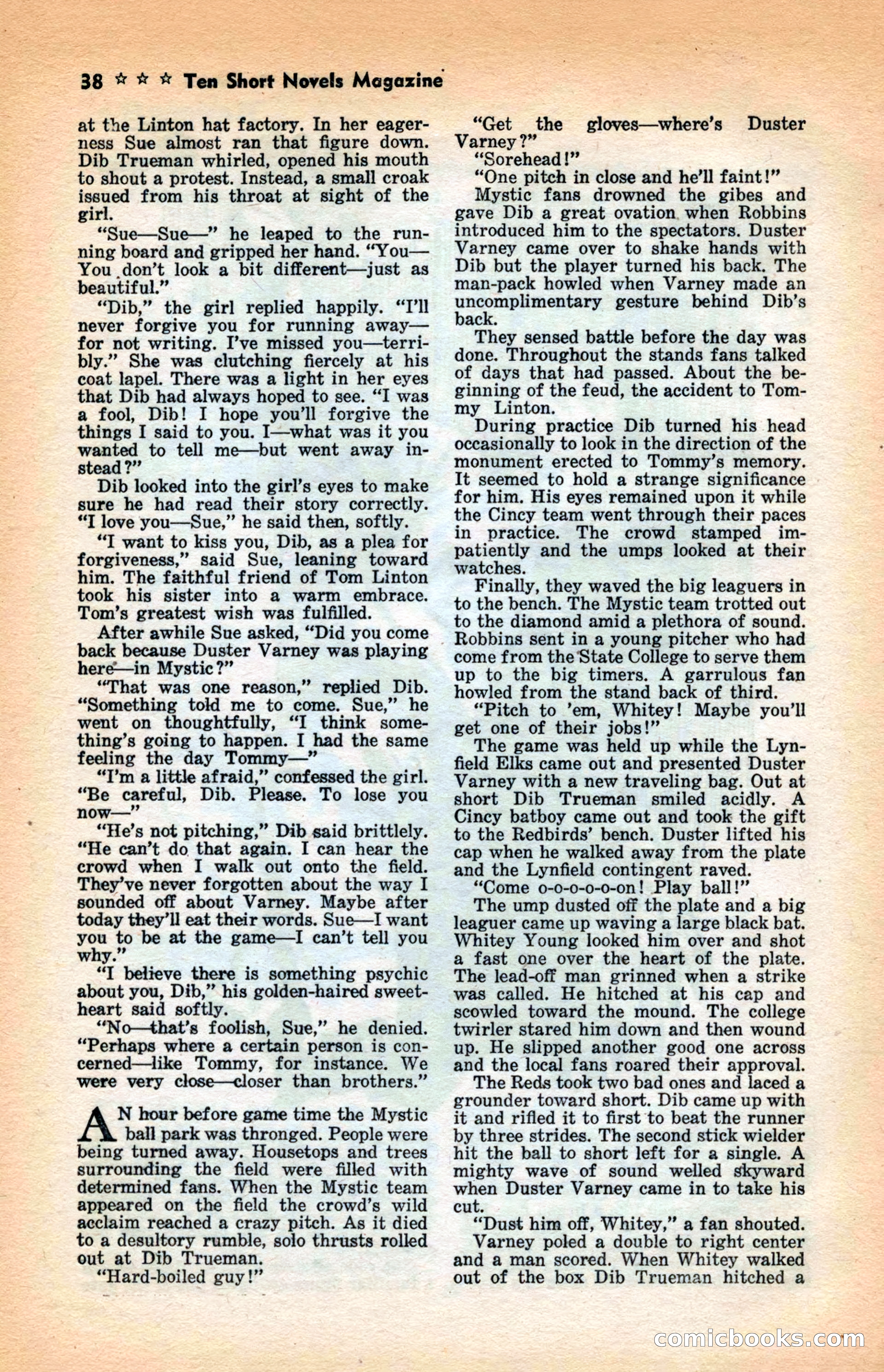 10 Short Novels Magazine — page 40: Pulp Fiction, 1938