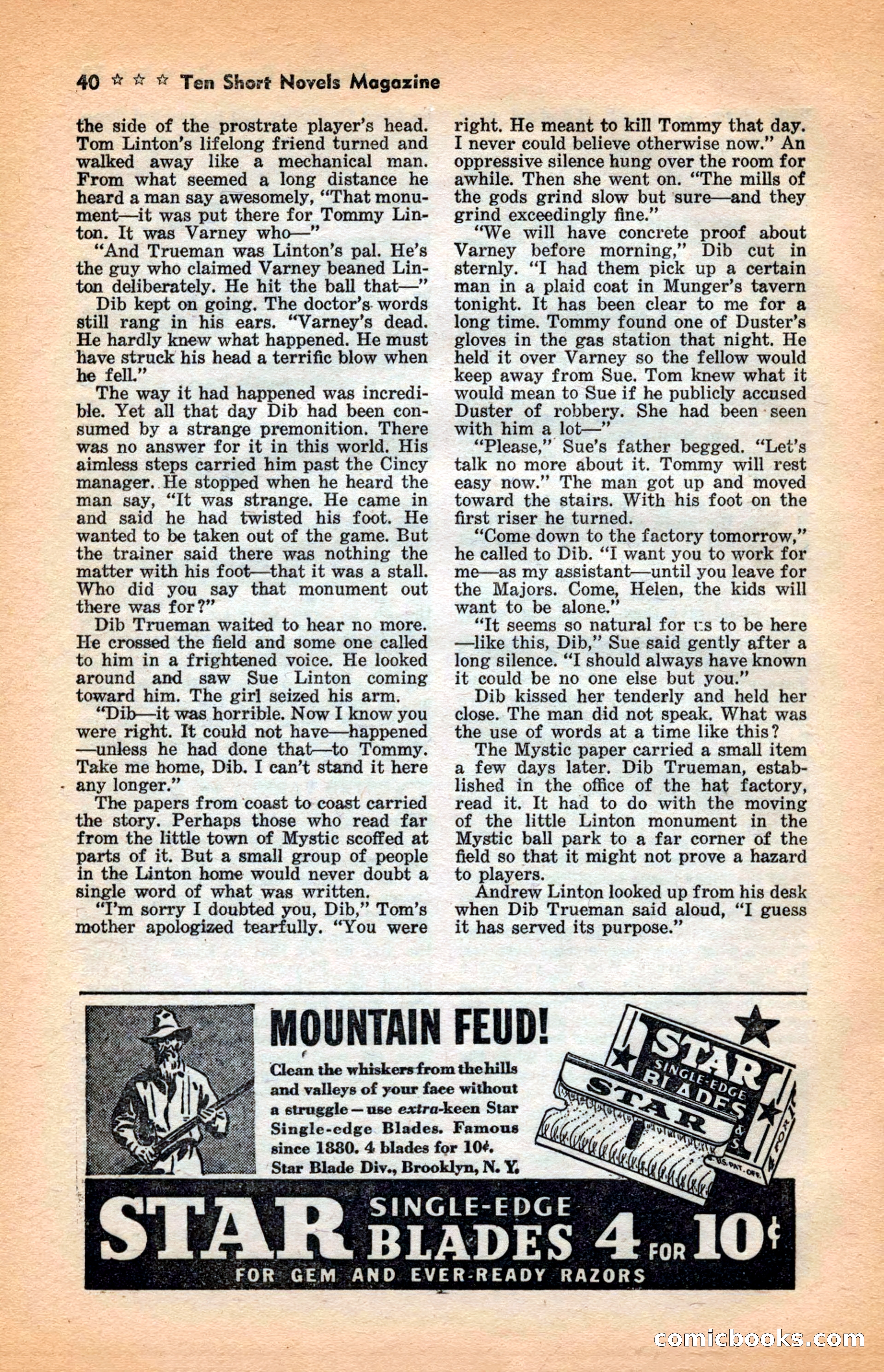 10 Short Novels Magazine — page 42: Pulp Fiction, 1938
