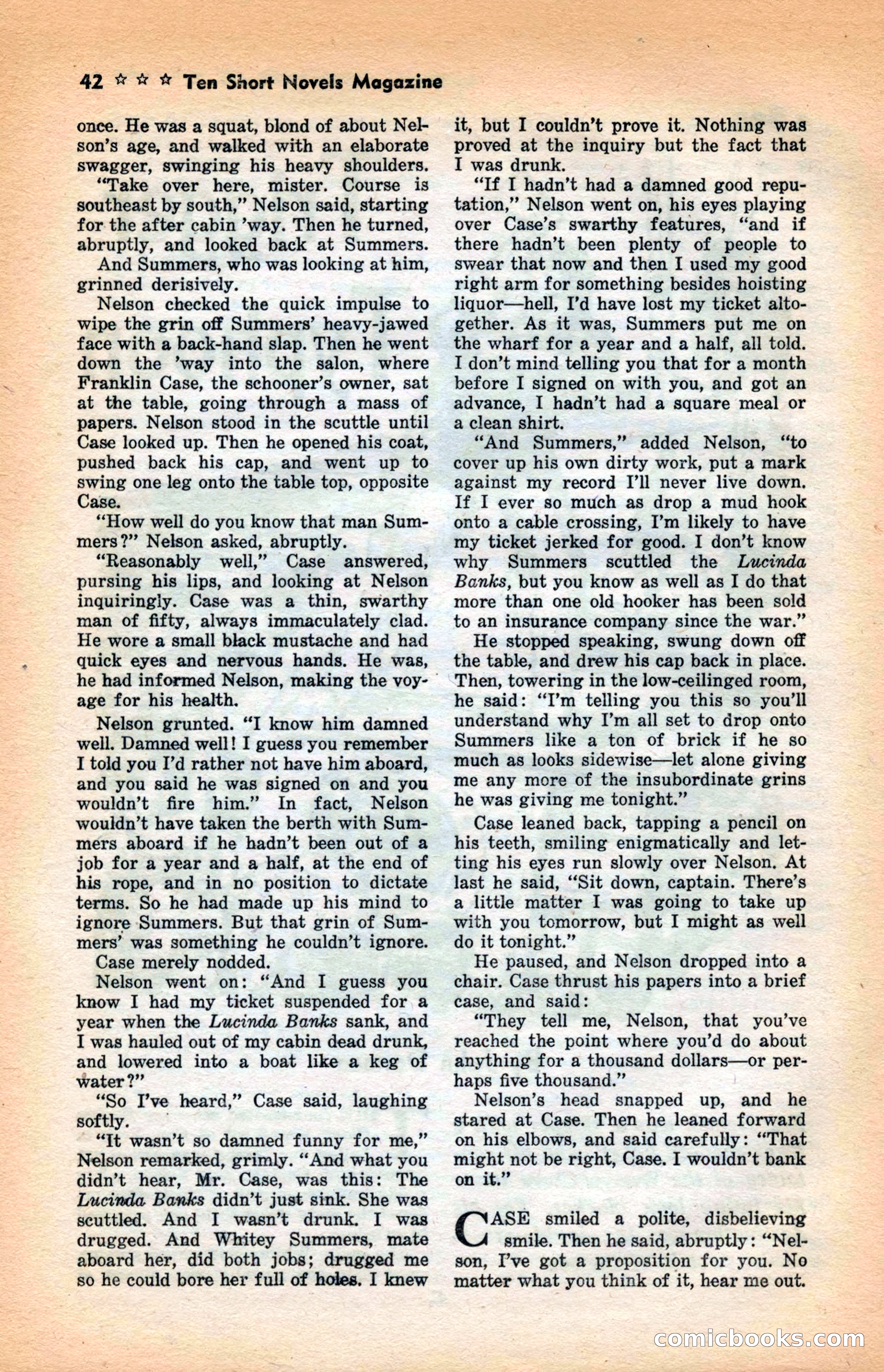 10 Short Novels Magazine — page 44: Pulp Fiction, 1938