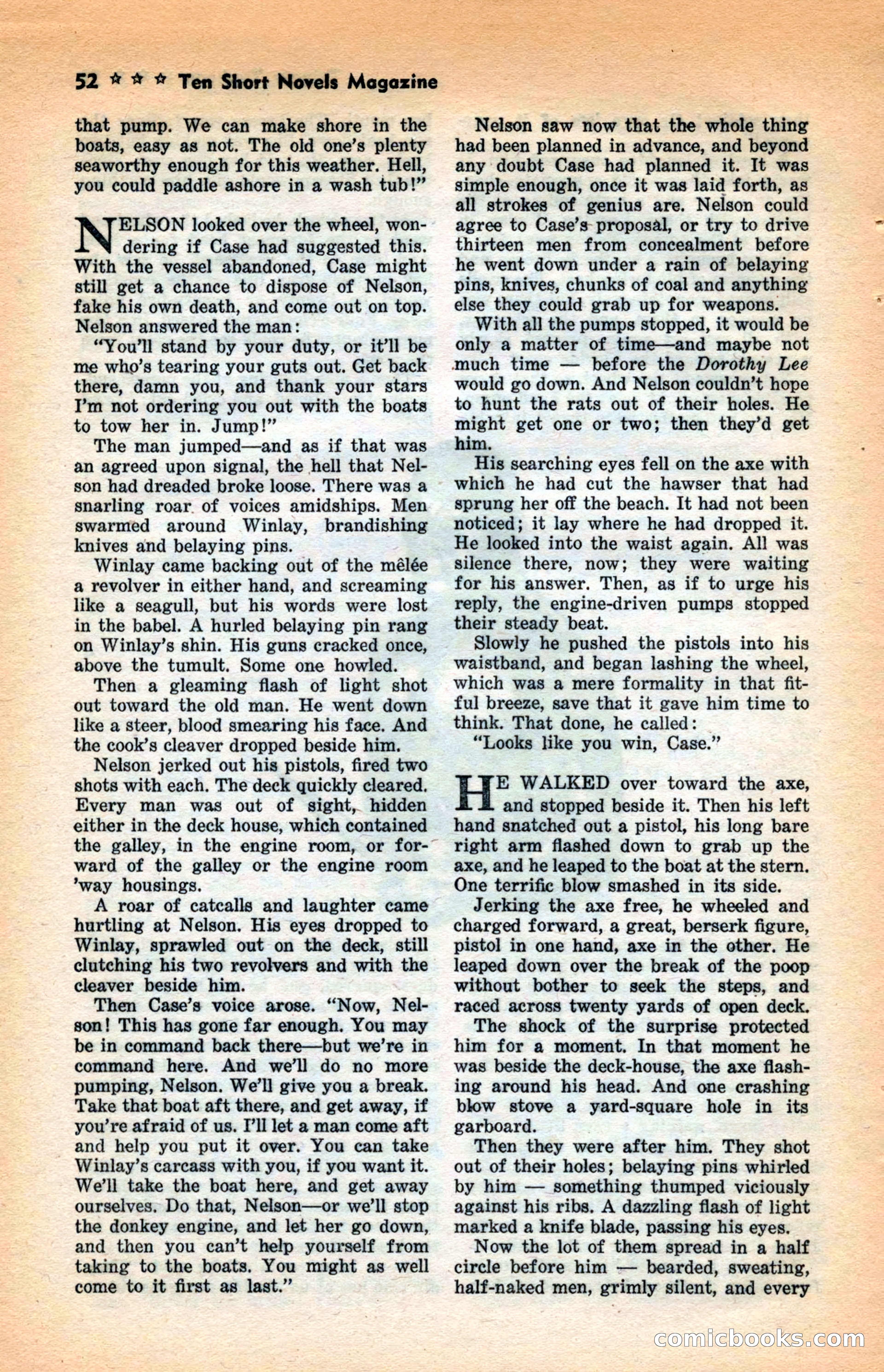 10 Short Novels Magazine — page 54: Pulp Fiction, 1938