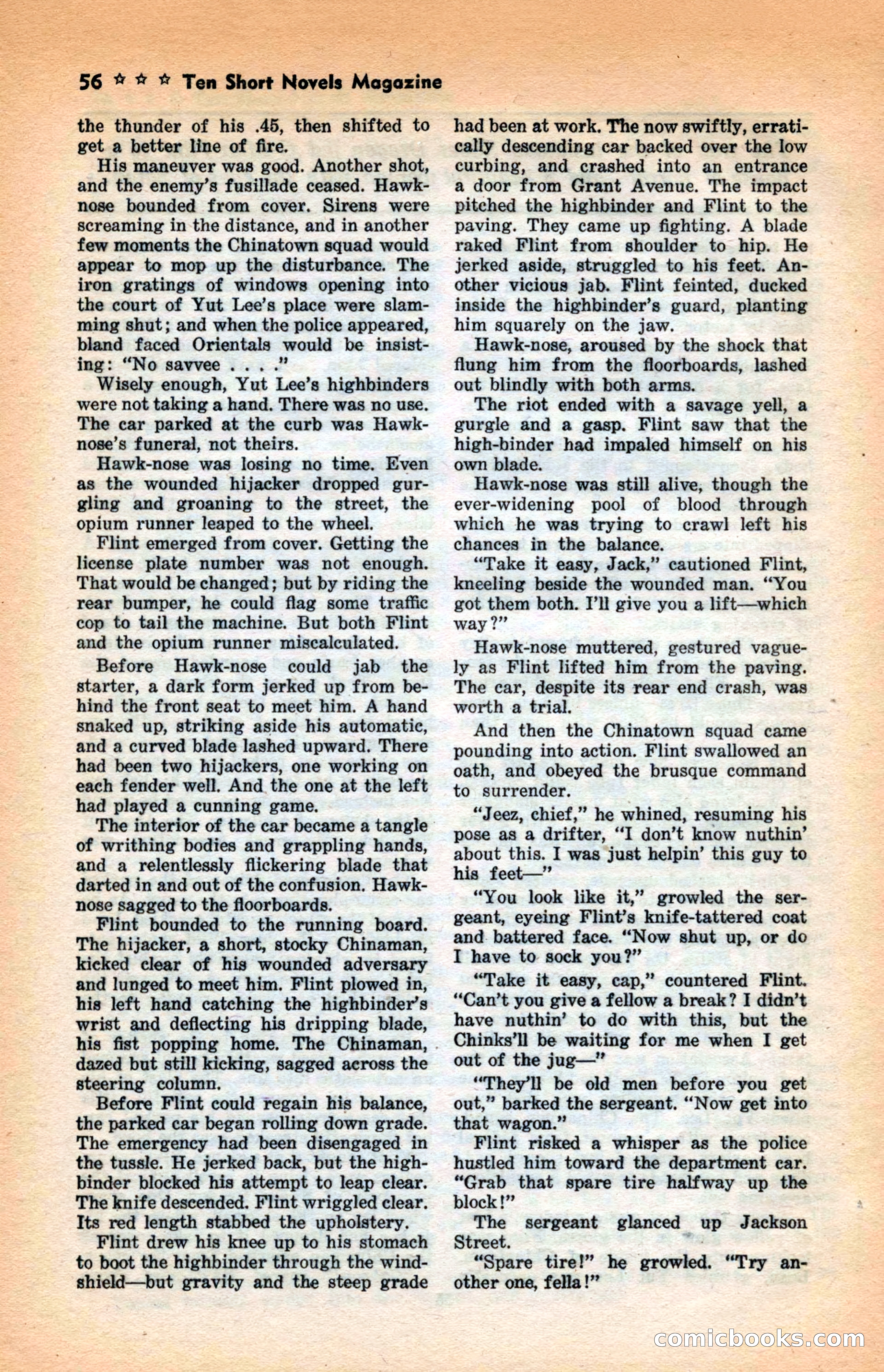 10 Short Novels Magazine — page 58: Pulp Fiction, 1938