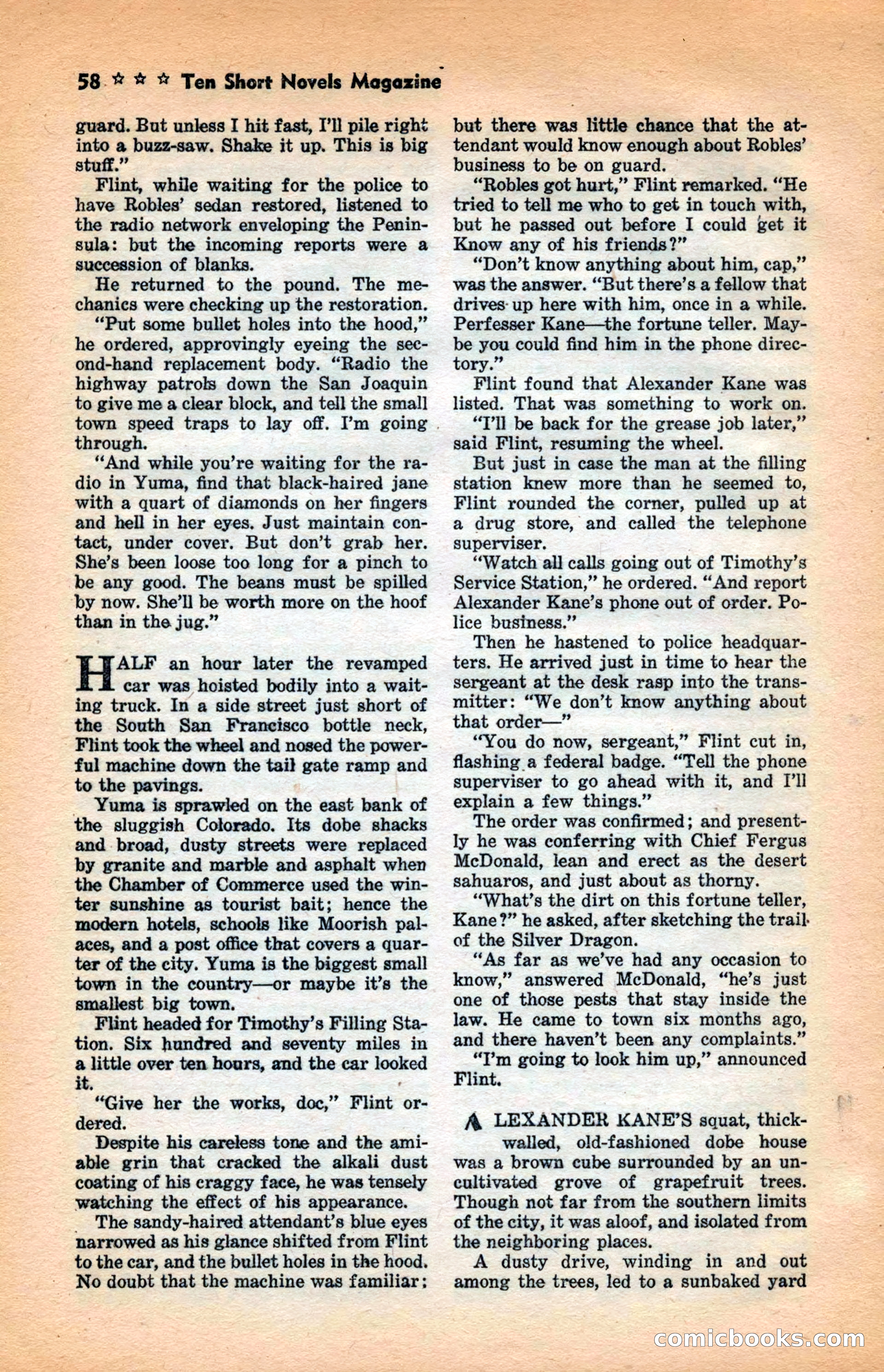 10 Short Novels Magazine — page 60: Pulp Fiction, 1938