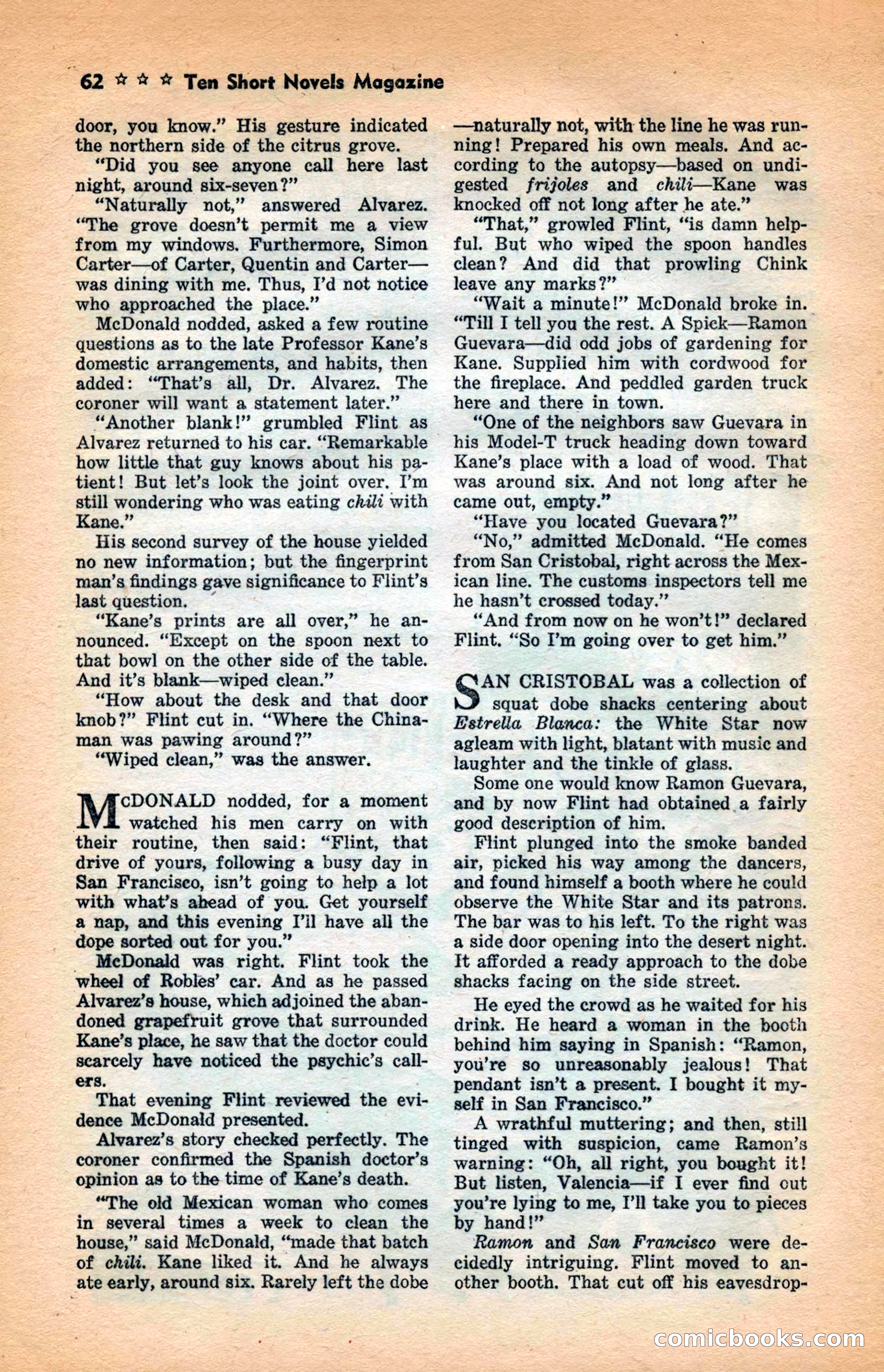 10 Short Novels Magazine — page 64: Pulp Fiction, 1938