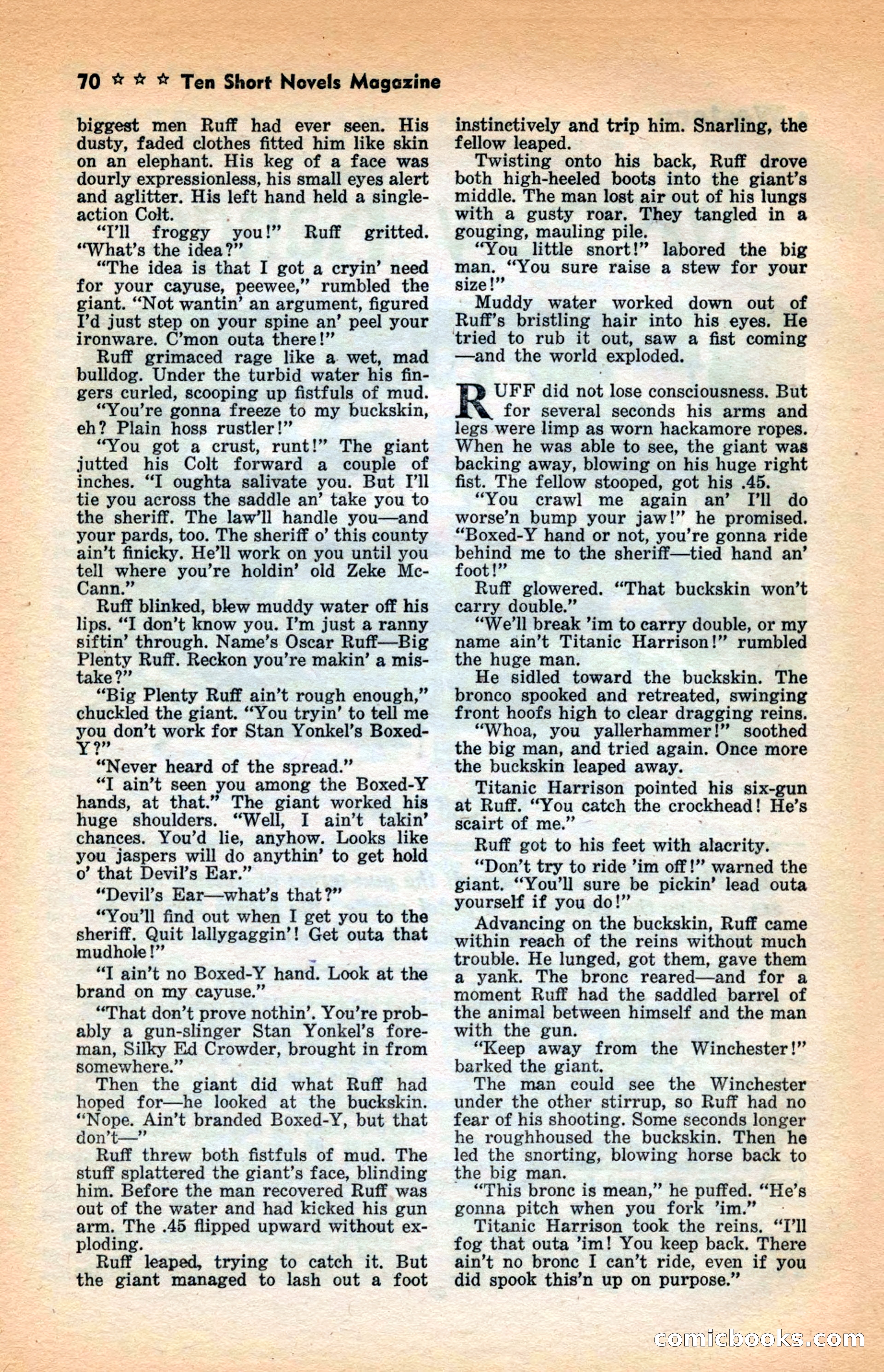 10 Short Novels Magazine — page 72: Pulp Fiction, 1938