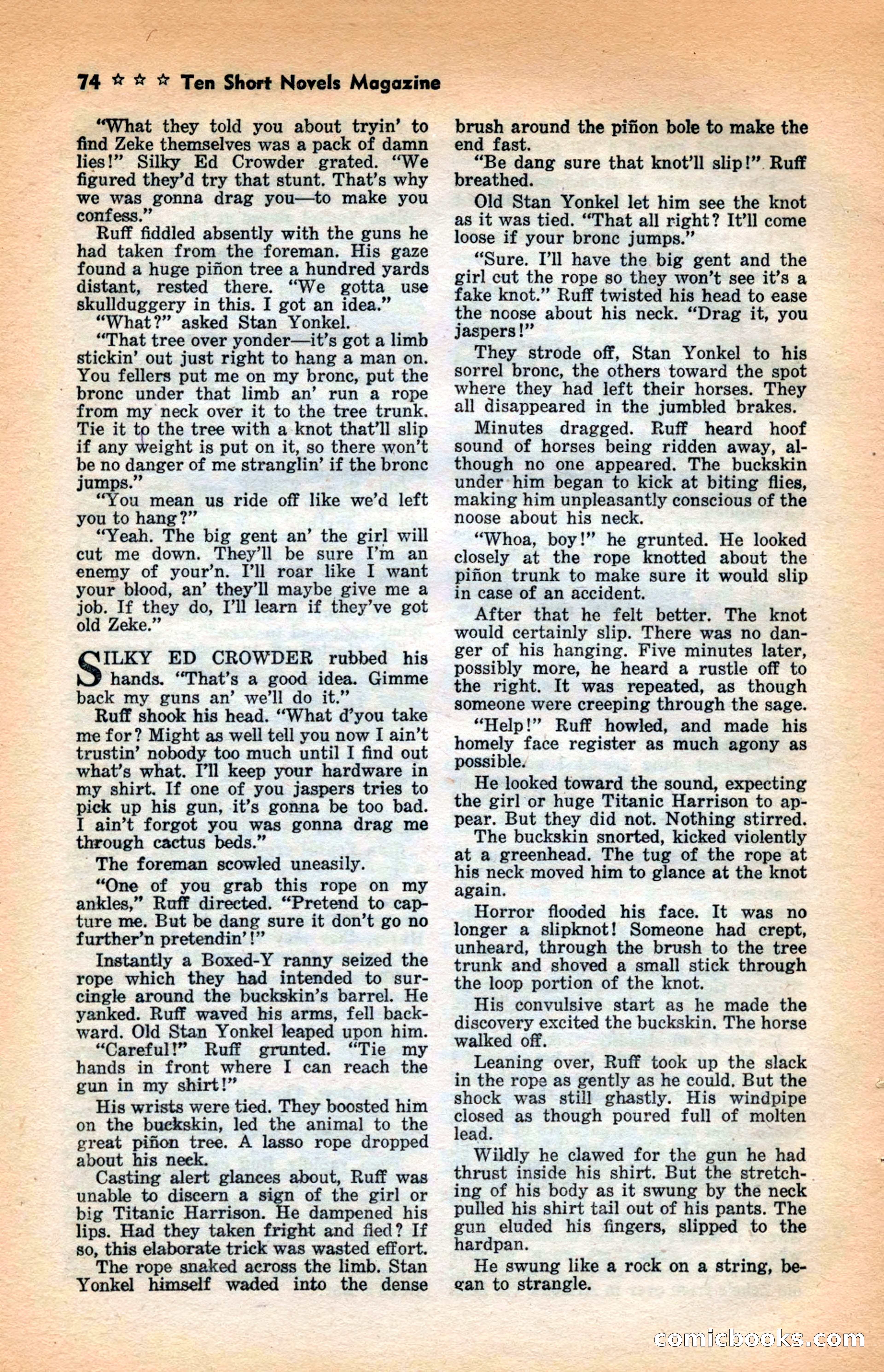 10 Short Novels Magazine — page 76: Pulp Fiction, 1938