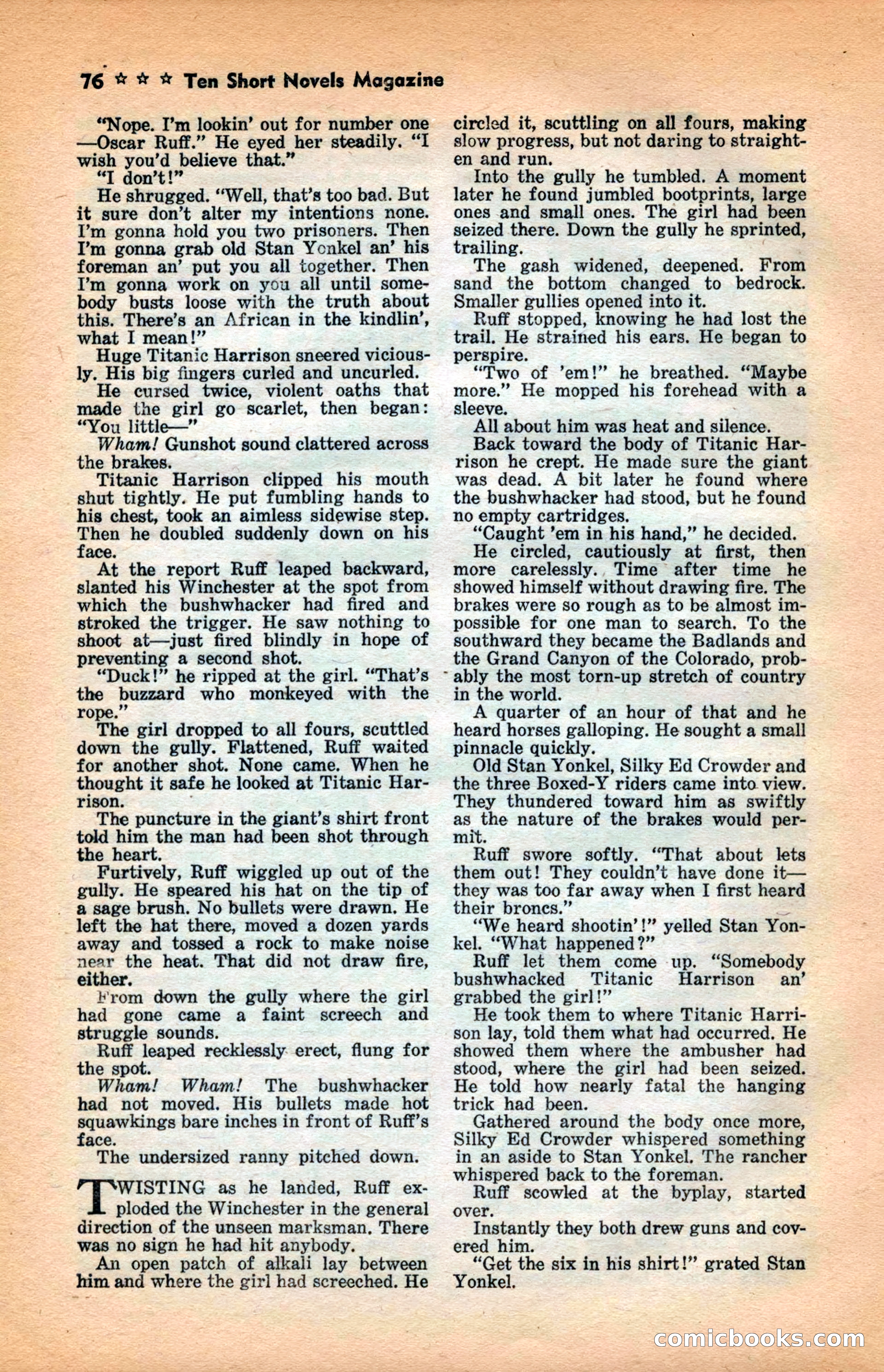 10 Short Novels Magazine — page 78: Pulp Fiction, 1938