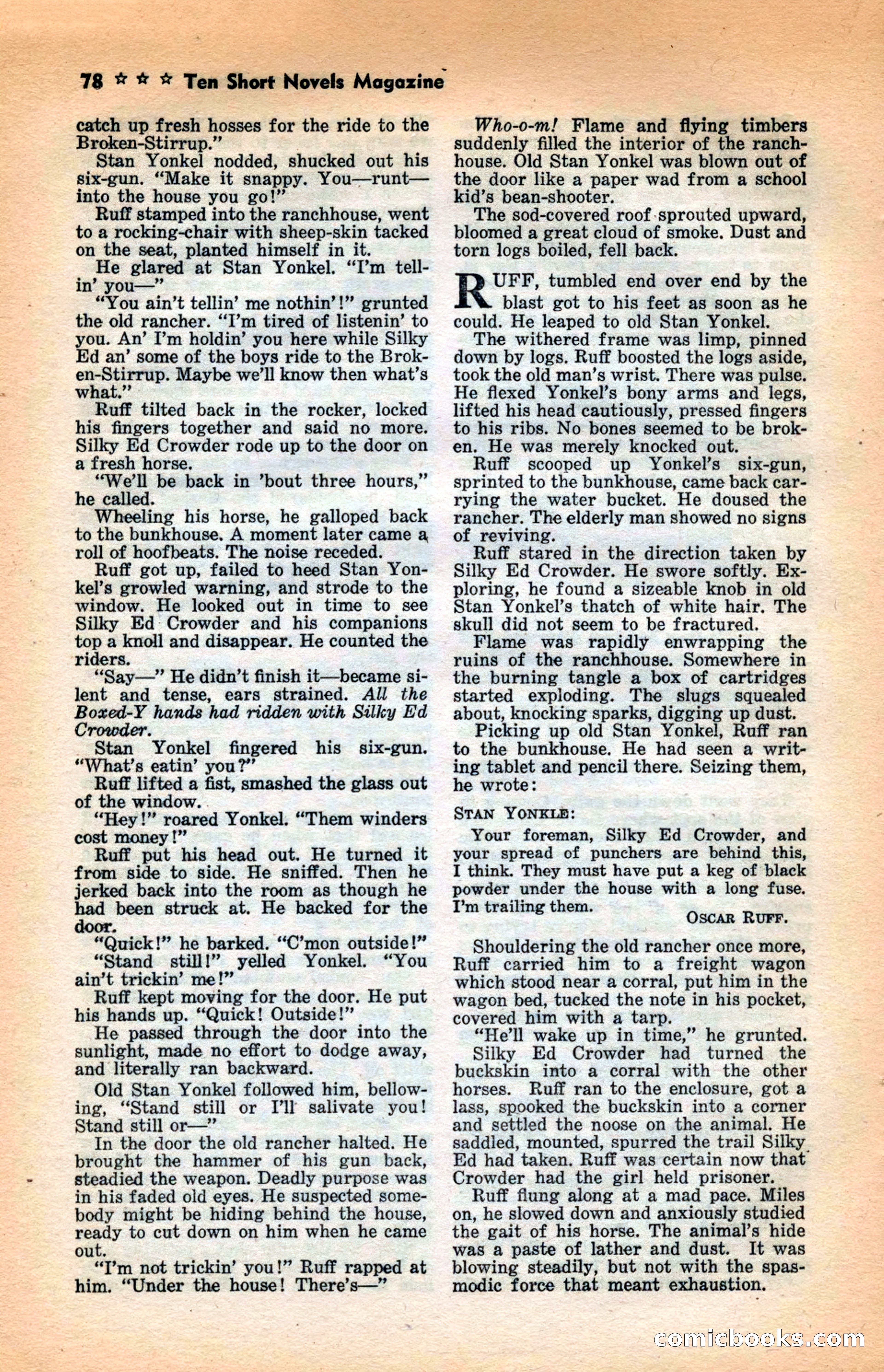 10 Short Novels Magazine — page 80: Pulp Fiction, 1938