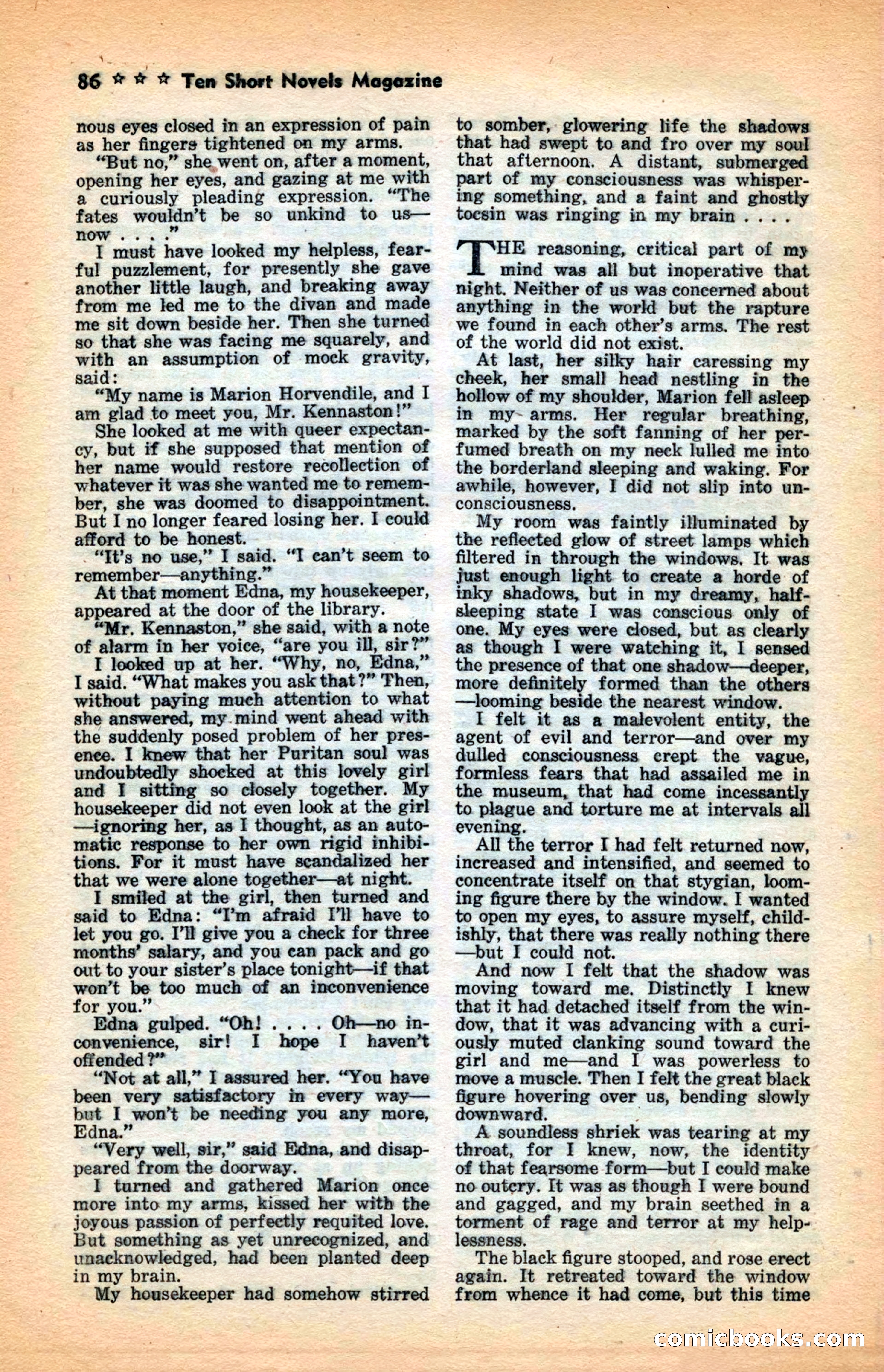 10 Short Novels Magazine — page 88: Pulp Fiction, 1938