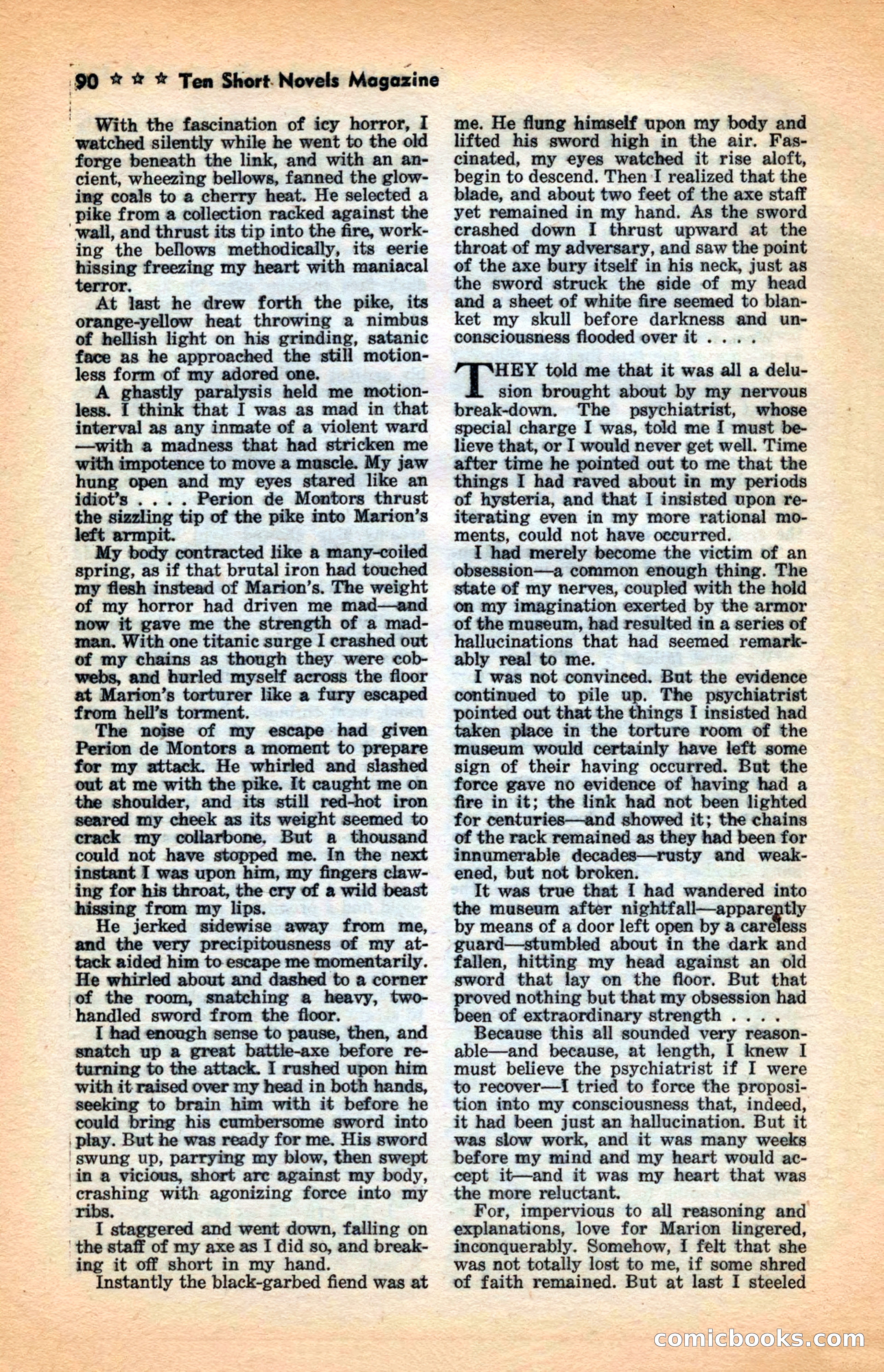 10 Short Novels Magazine — page 92: Pulp Fiction, 1938