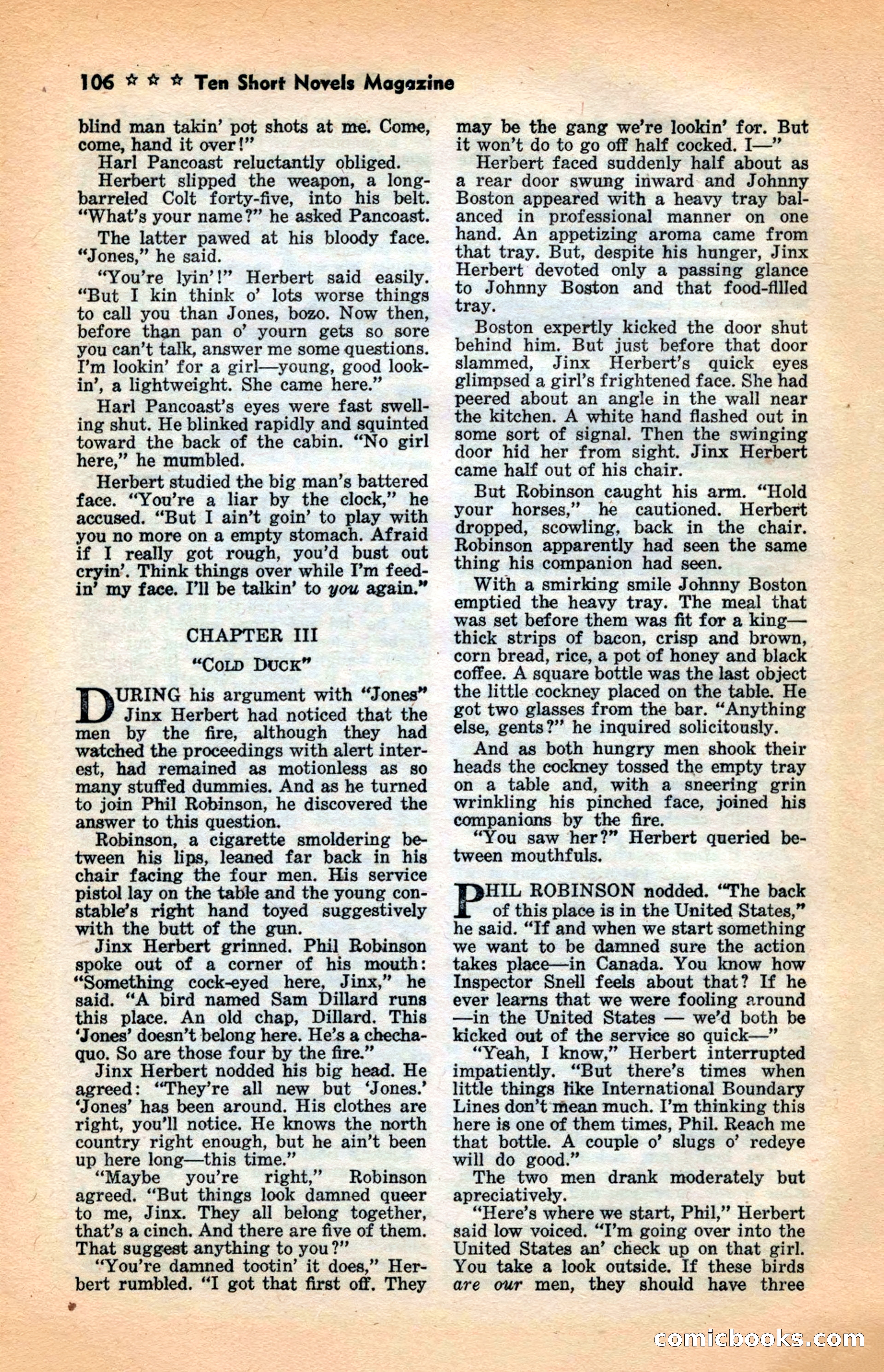 10 Short Novels Magazine — page 108: Pulp Fiction, 1938