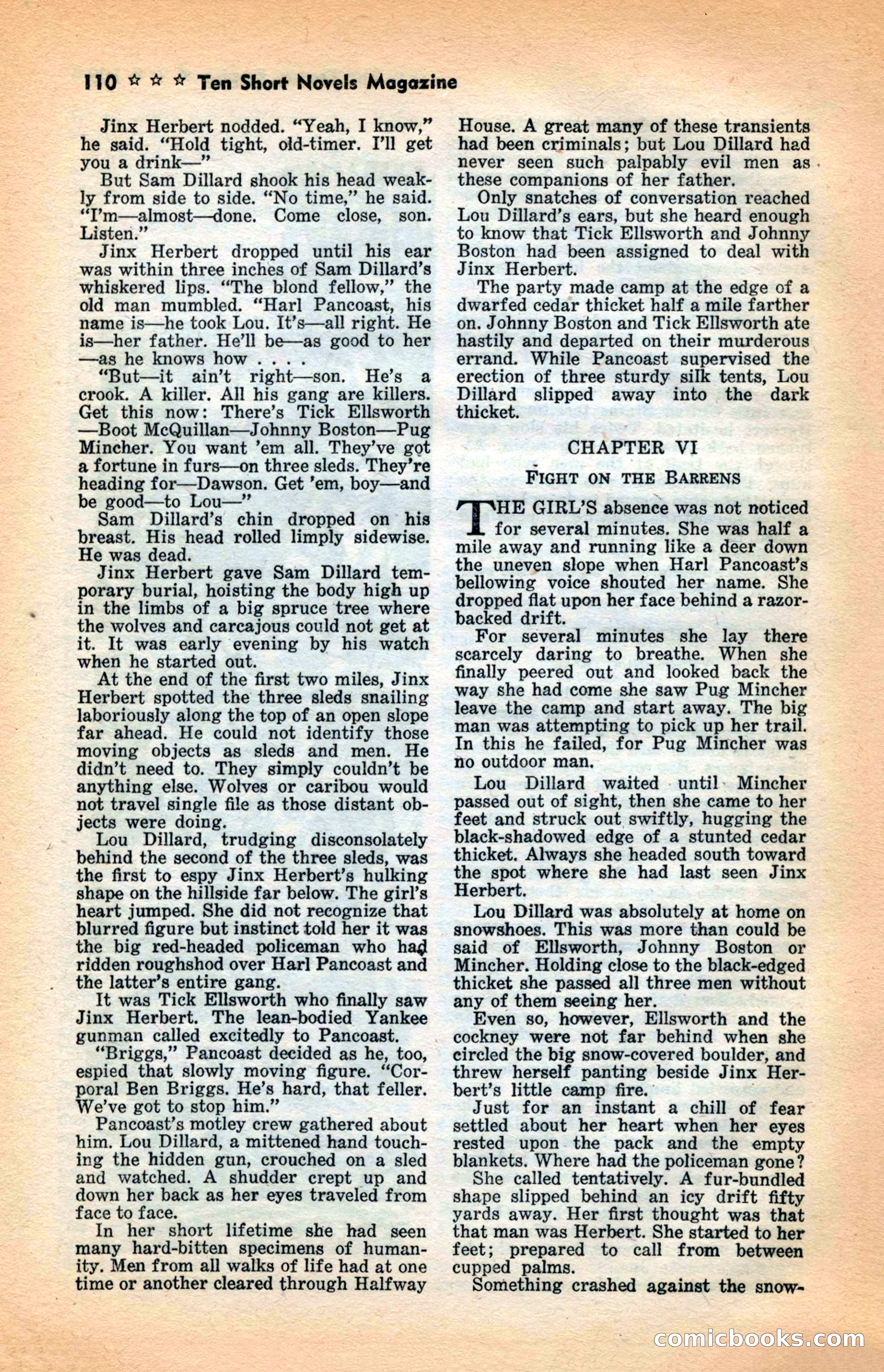 10 Short Novels Magazine — page 112: Pulp Fiction, 1938
