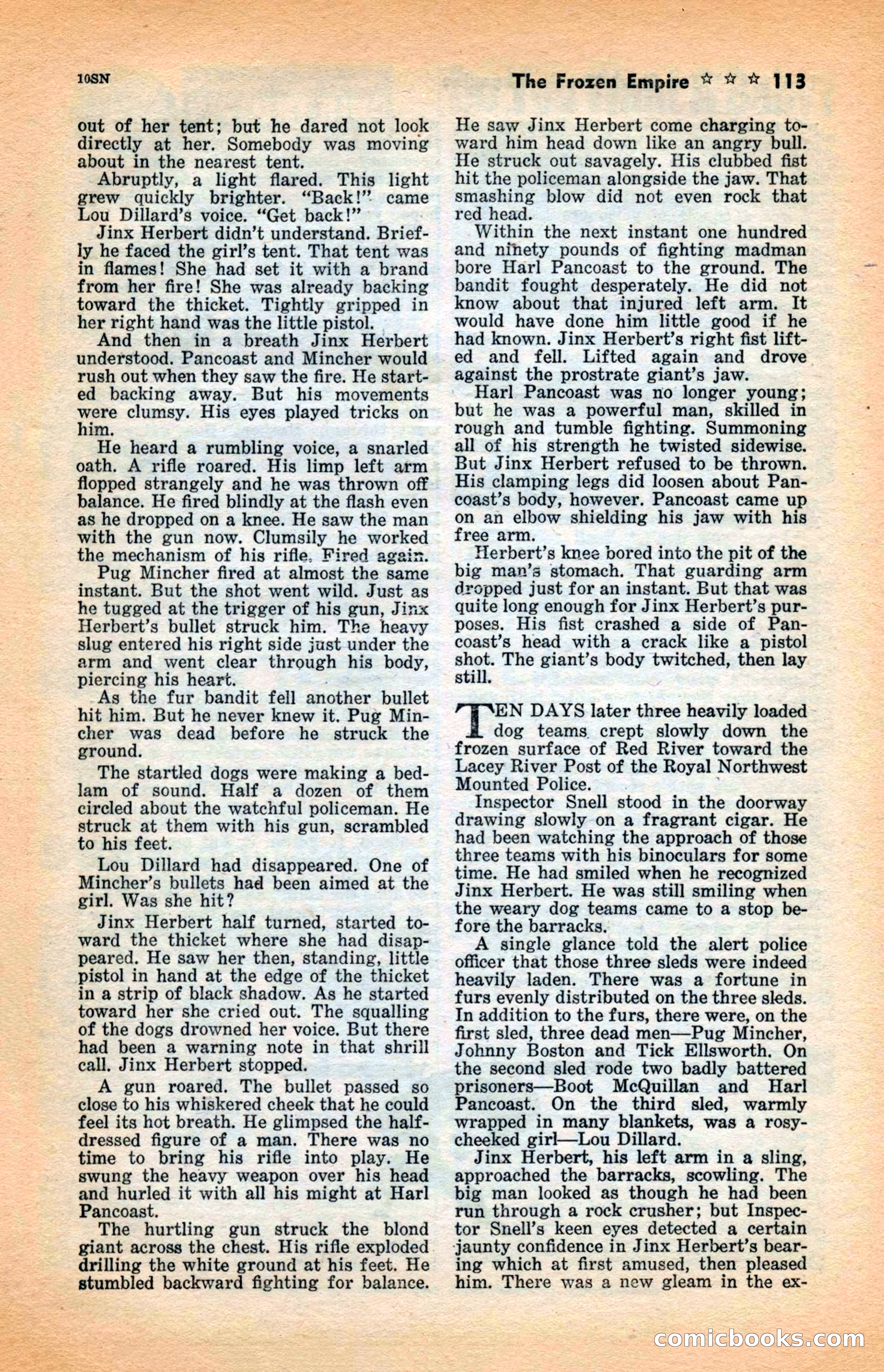10 Short Novels Magazine — page 115: Pulp Fiction, 1938