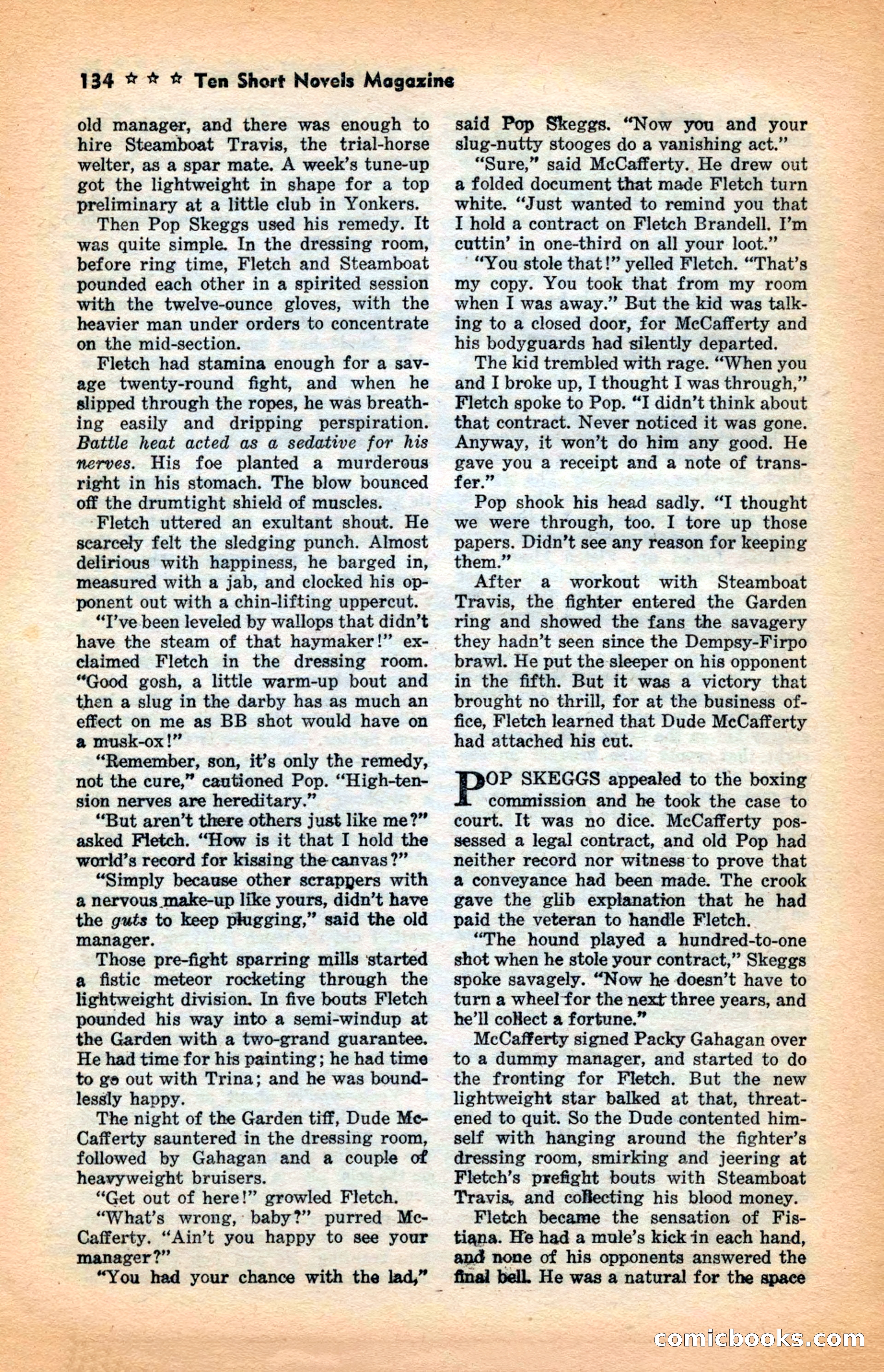 10 Short Novels Magazine — page 136: Pulp Fiction, 1938
