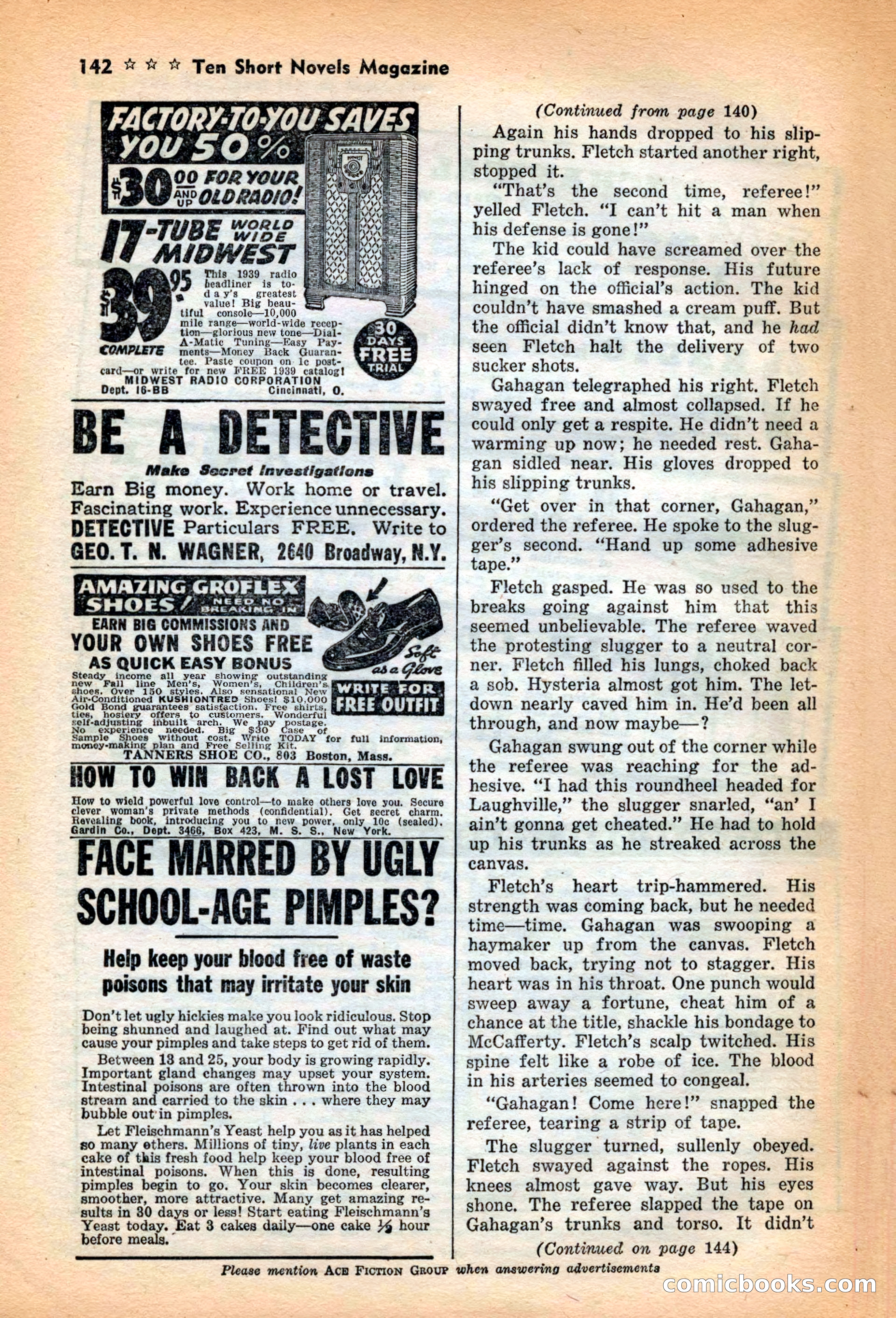 10 Short Novels Magazine — page 144: Pulp Fiction, 1938