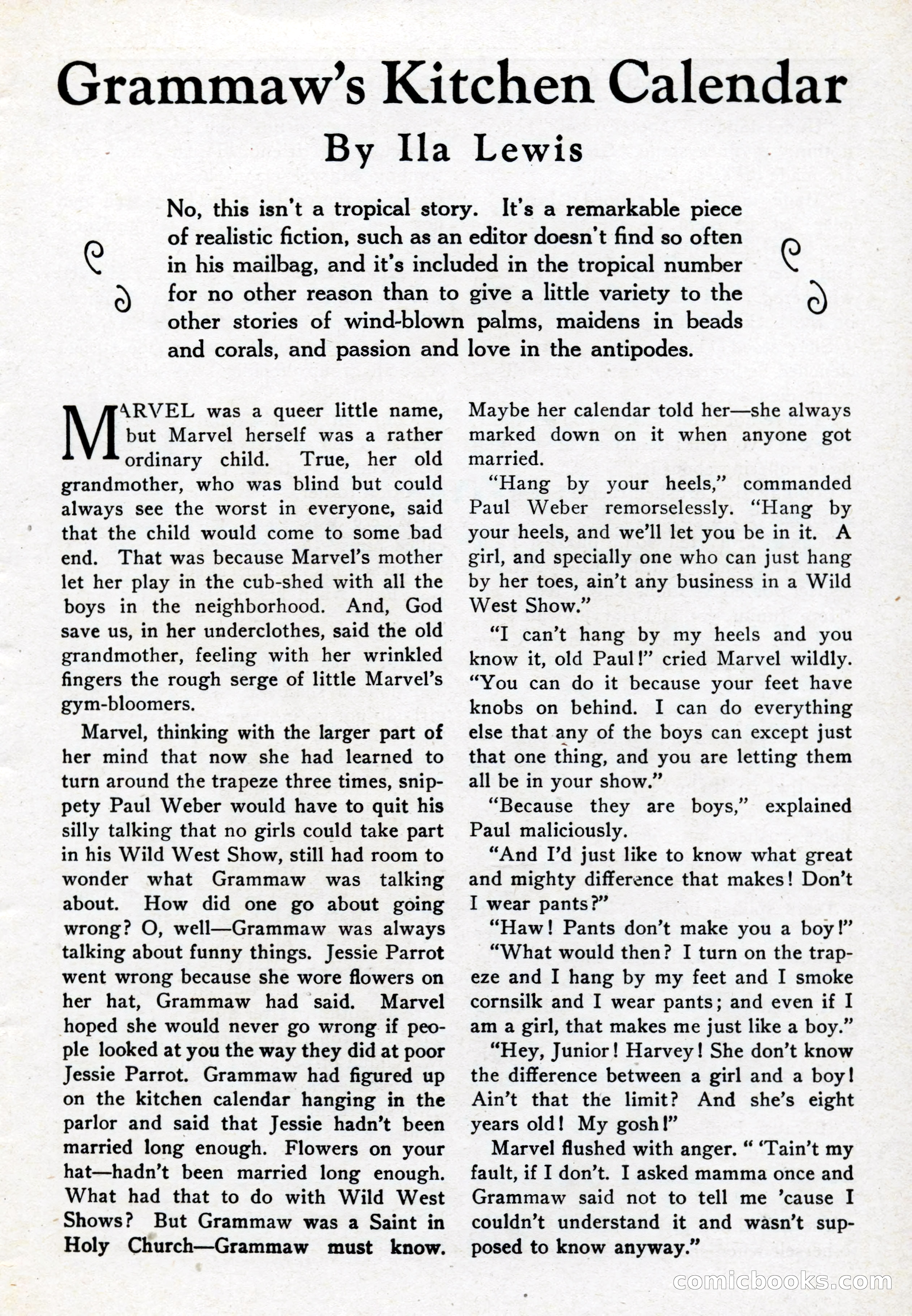 10-Story Book, February 1928 — page 23: Pulp Fiction, 1928