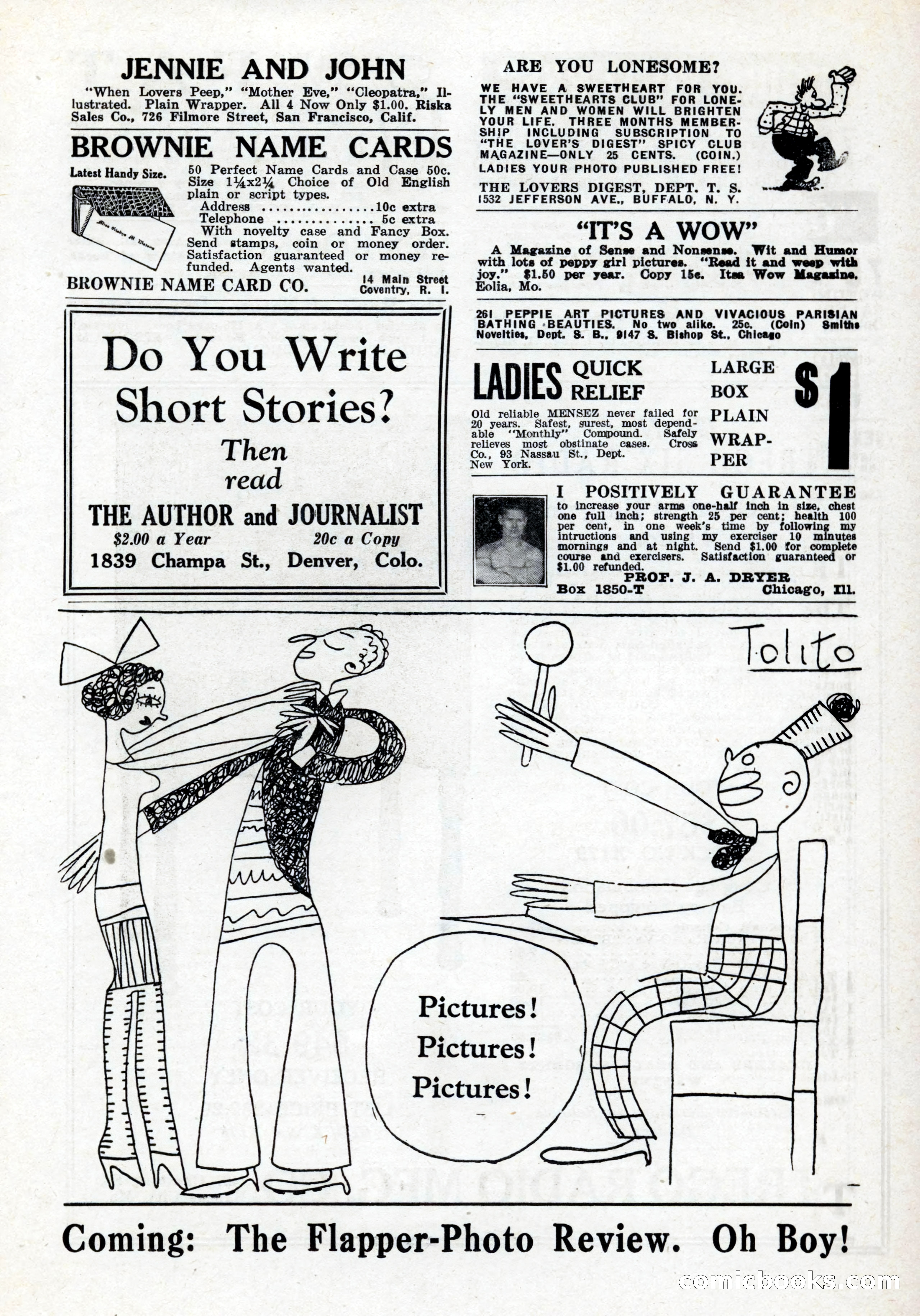 10-Story Book, February 1928 — page 61: Pulp Fiction, 1928