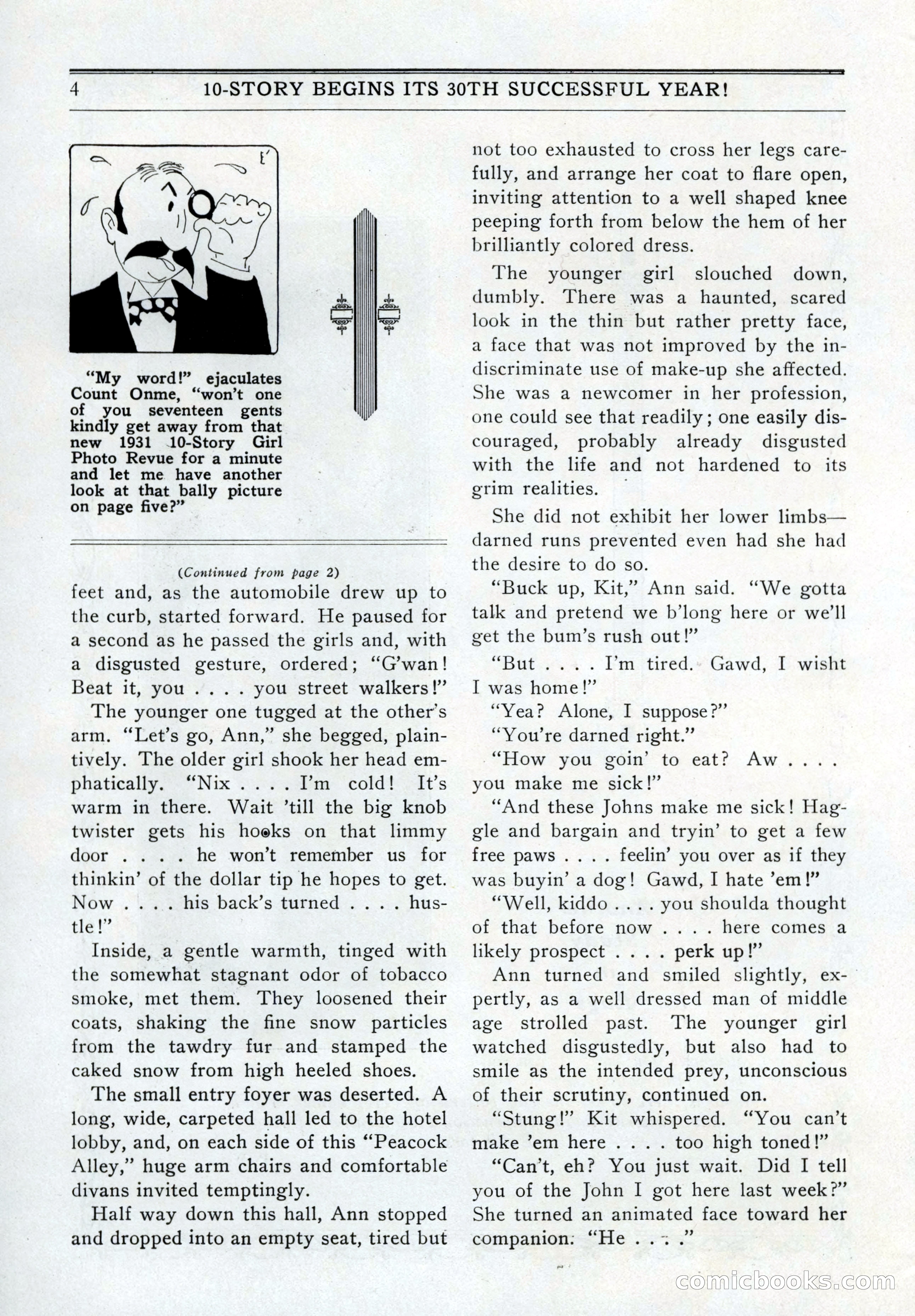 10-Story Book, July 1931 — page 6: Pulp Fiction, 1931