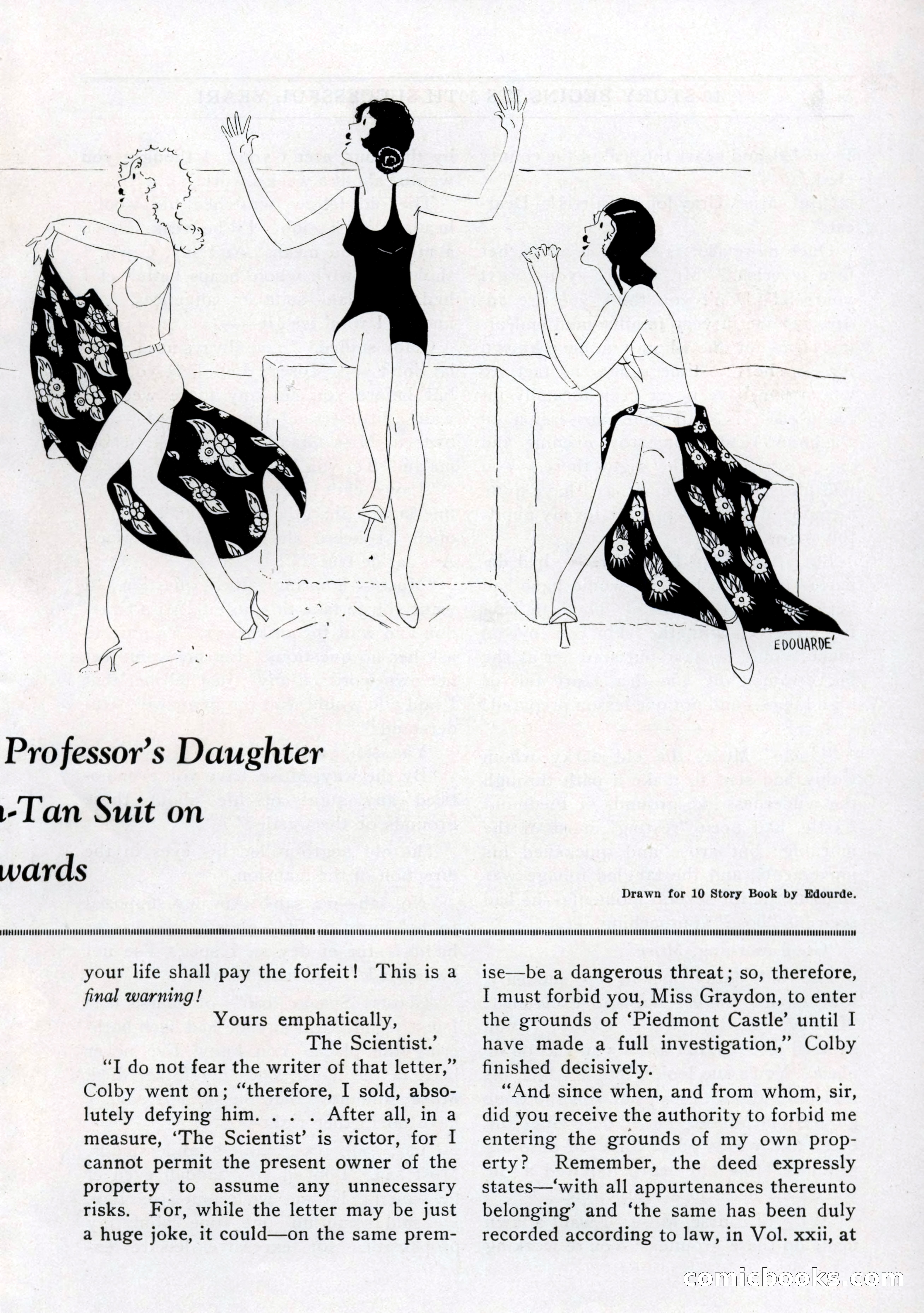 10-Story Book, July 1931 — page 35: Pulp Fiction, 1931