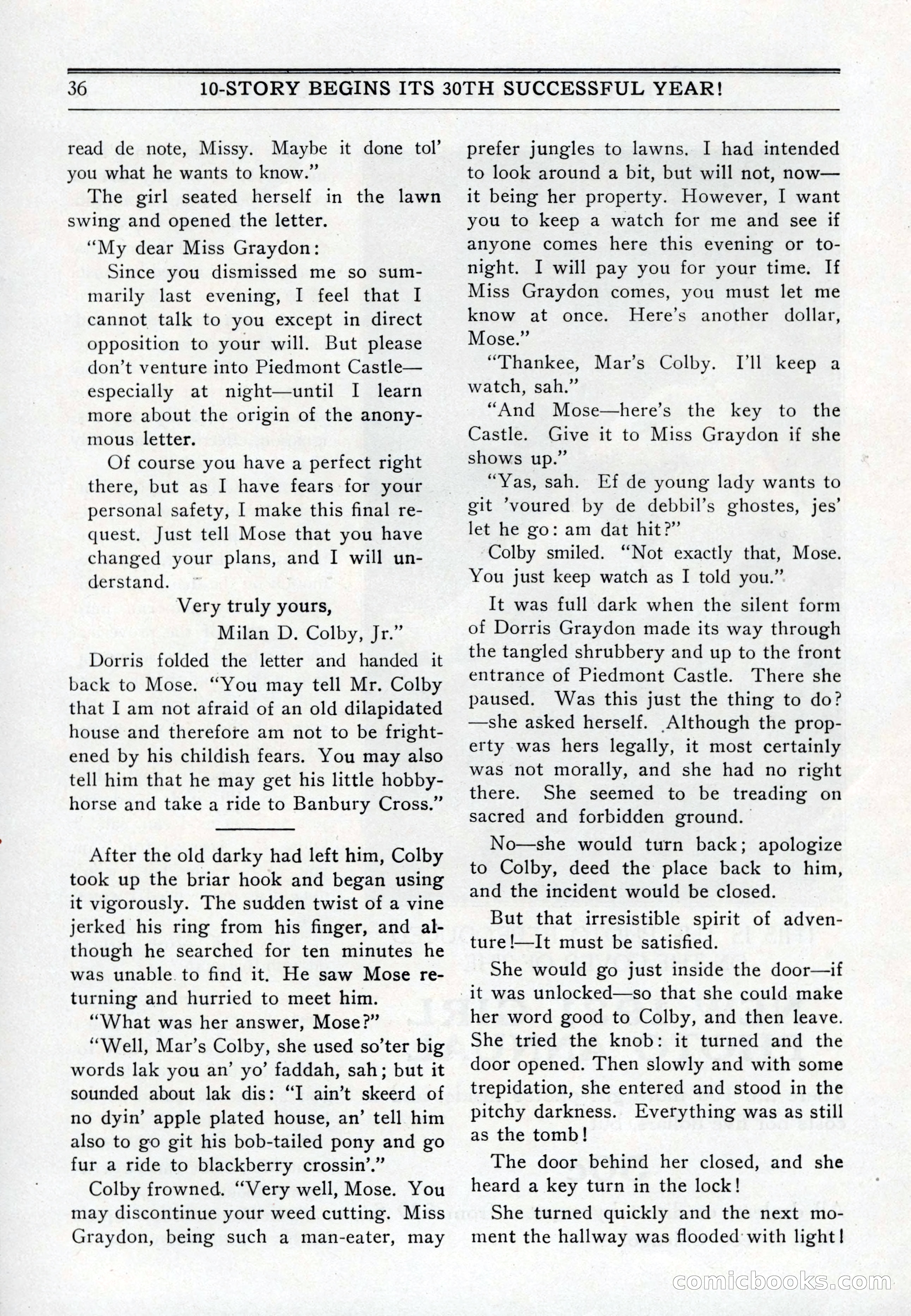 10-Story Book, July 1931 — page 38: Pulp Fiction, 1931