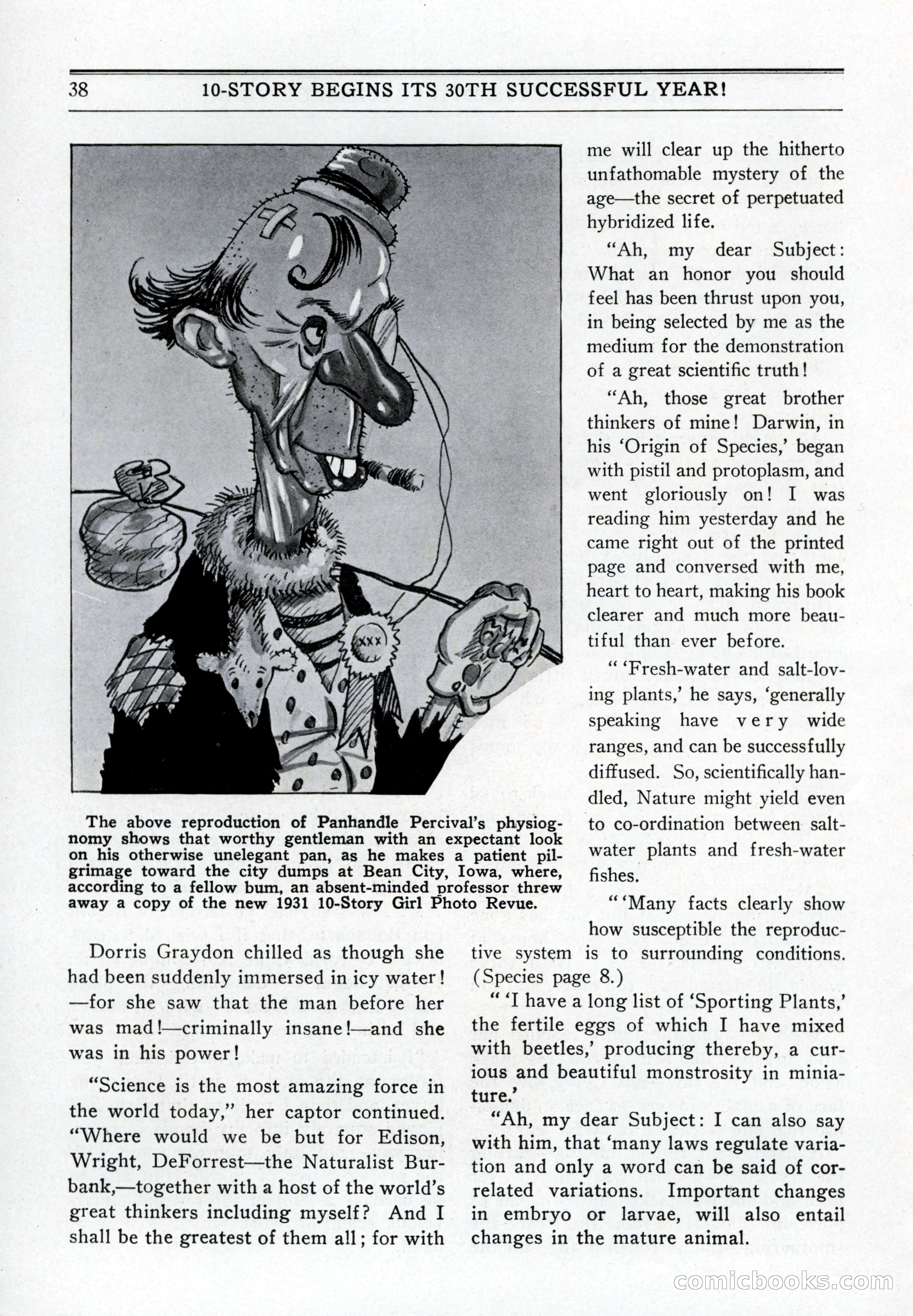 10-Story Book, July 1931 — page 40: Pulp Fiction, 1931