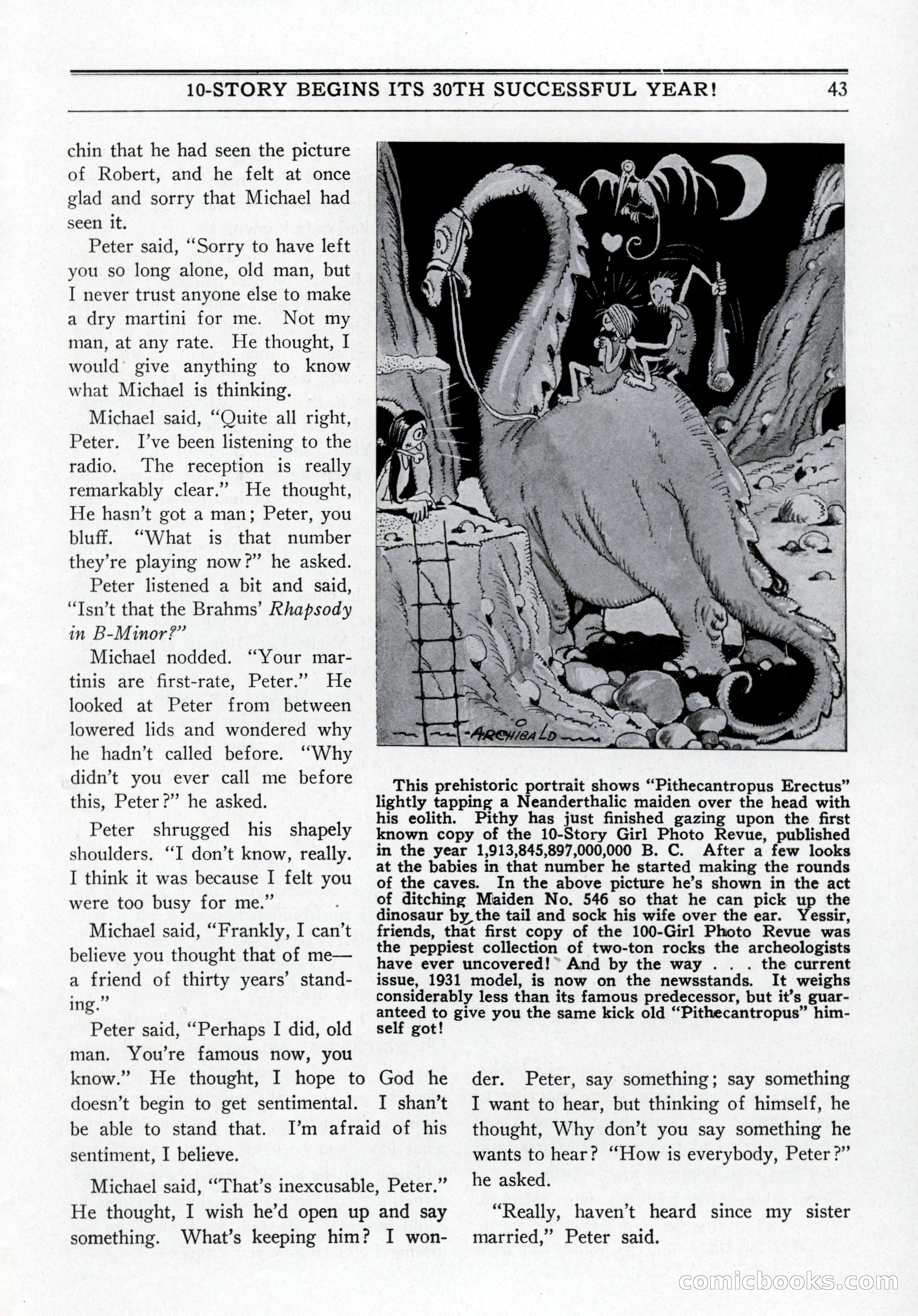 10-Story Book, July 1931 — page 45: Pulp Fiction, 1931